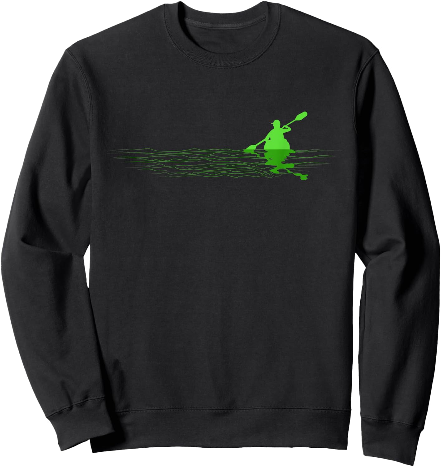 Kayak Boat Kayaking Paddling Graphic Kayaker Sweatshirt - Sweatshirt | Black