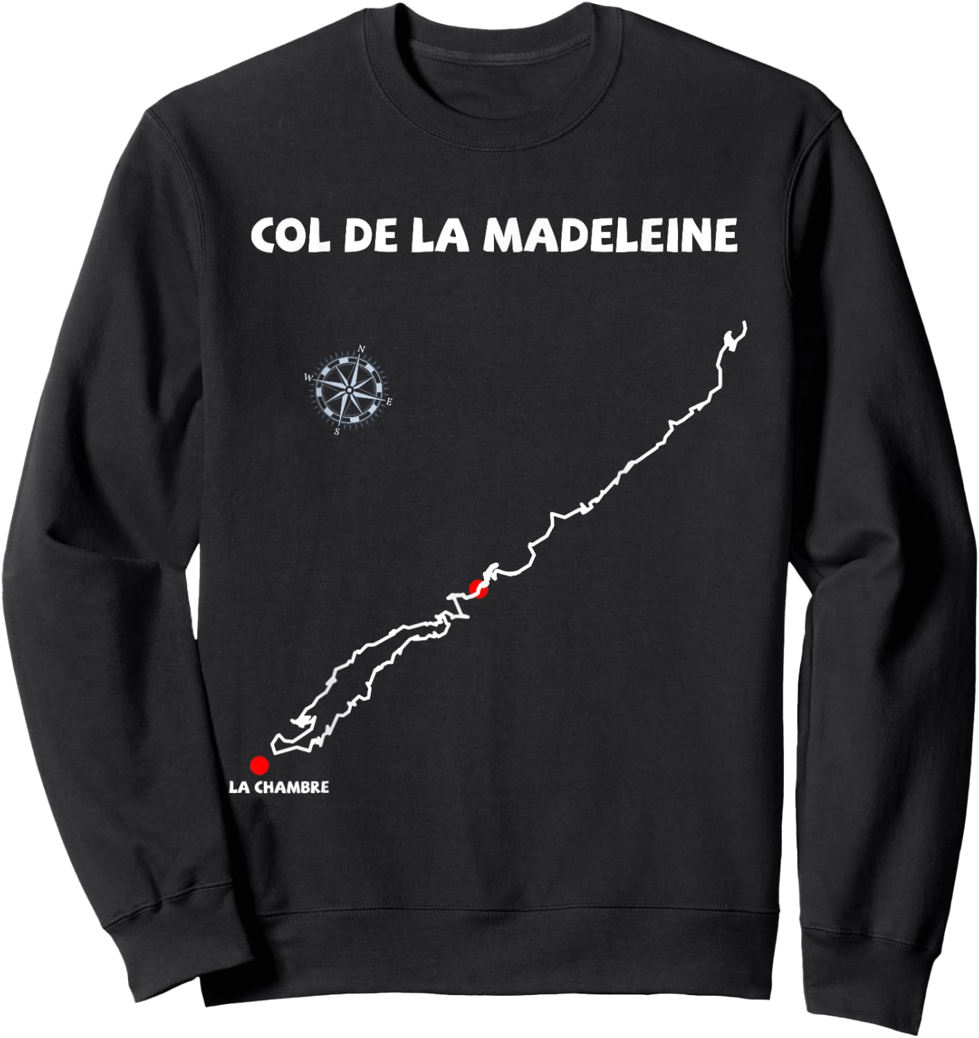 Col de la Madeleine Serpentine France Sweatshirt - Sweatshirt | Black