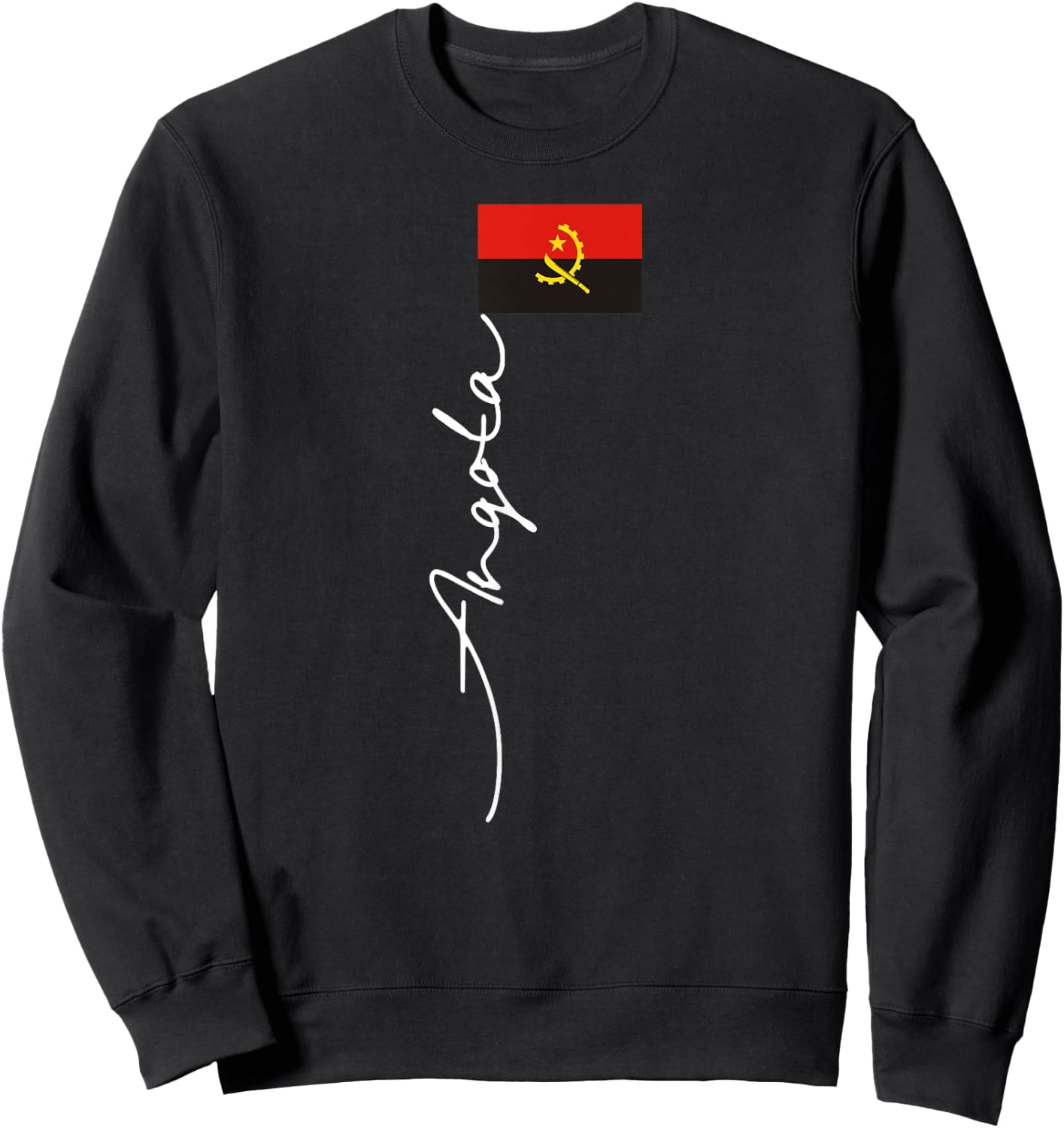 Angola Signature Flag Pole Patriotic Design Sweatshirt - Sweatshirt | Black
