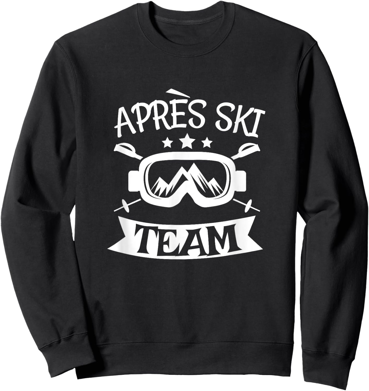 Apres Ski Team Party Snowboard Huts Sweatshirt - Sweatshirt | Black