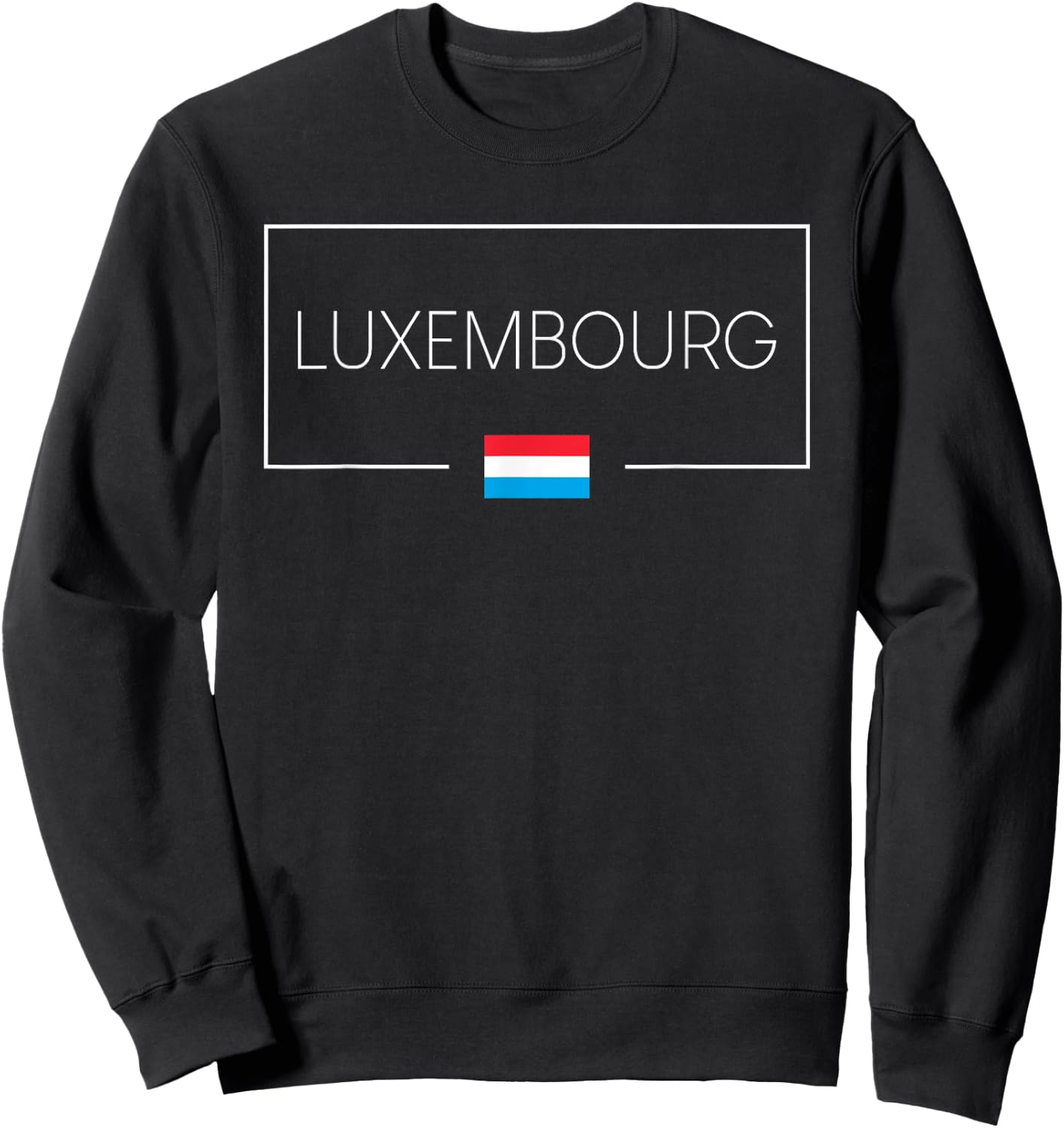Letzebuerg Flag for Proud & Free Nation Adults Kids Black Short Sleeve Sweatshirt - Sweatshirt | Black