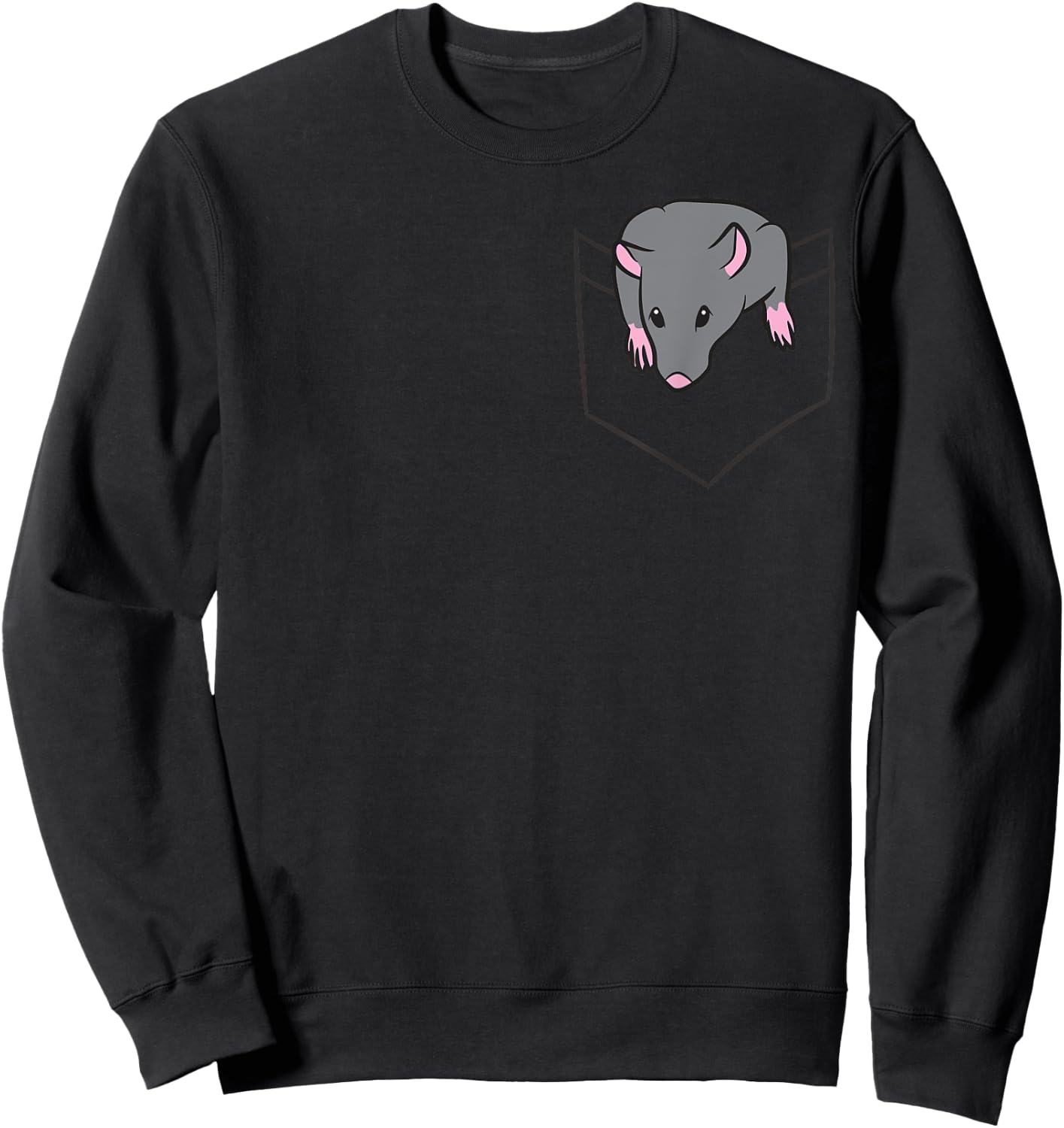 Rat Lover Rat In a Pocket Sweatshirt - Sweatshirt | Black