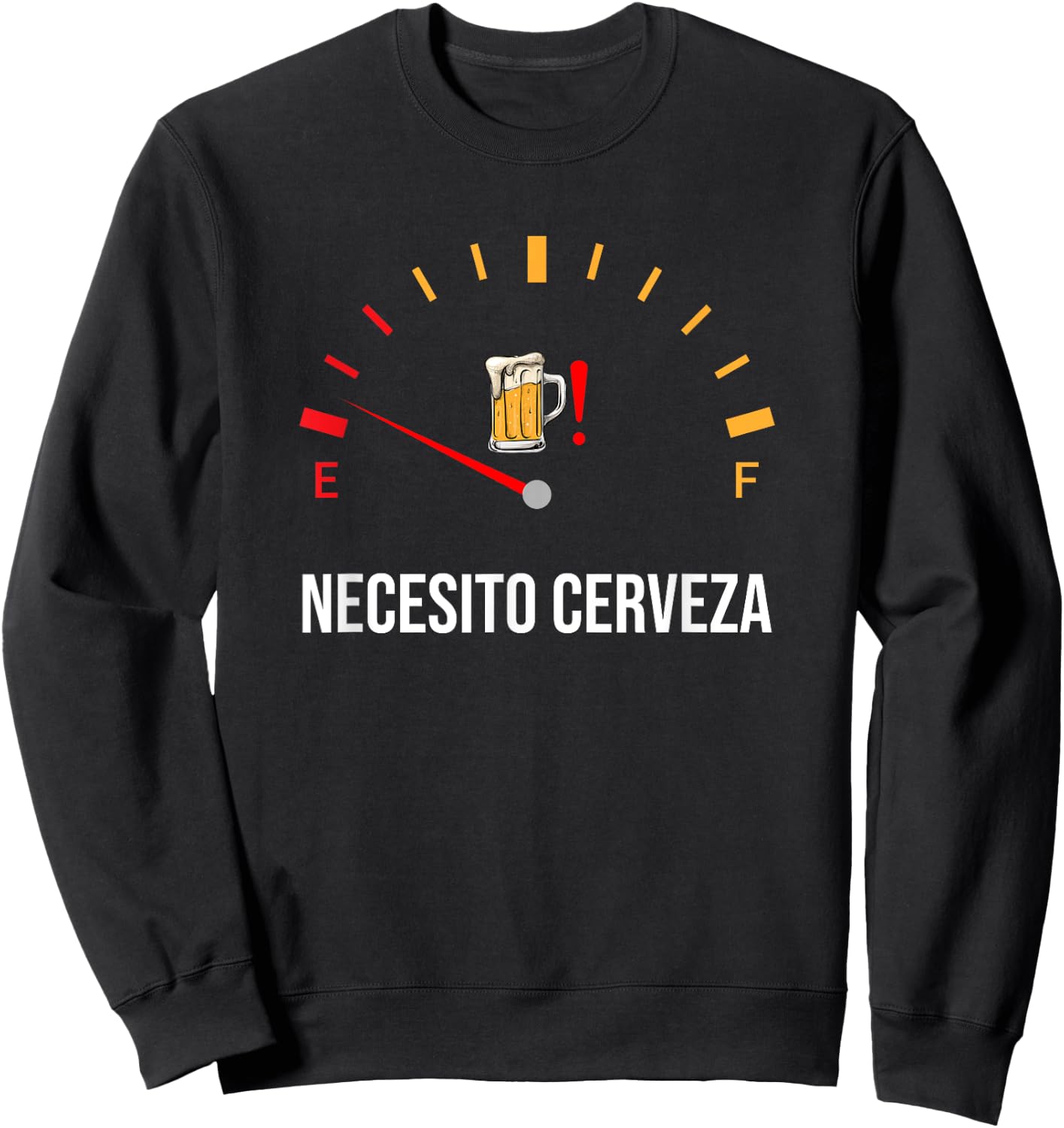 Necesito Cerveza, Funny Spanish quote i need beer Sweatshirt - Sweatshirt | Black