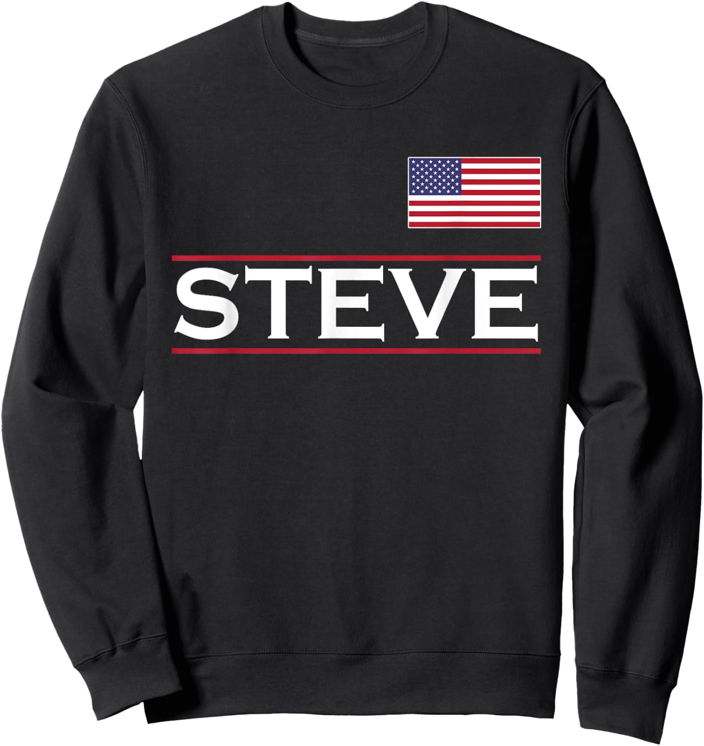 STEVE Personalized Name Funny Birthday Gift Sweatshirt - Sweatshirt | Black