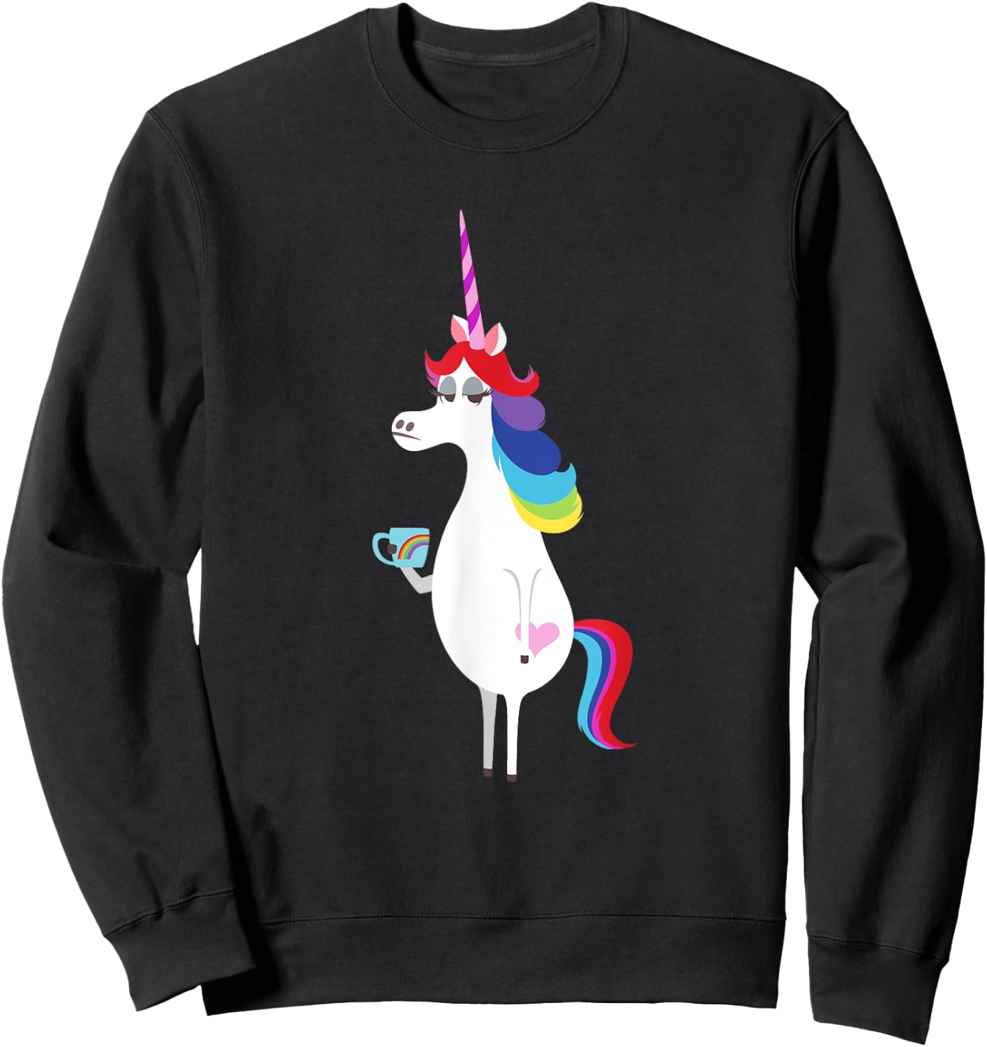 Disney and Pixar's Inside Out Rainbow Unicorn Sweatshirt - Sweatshirt | Black