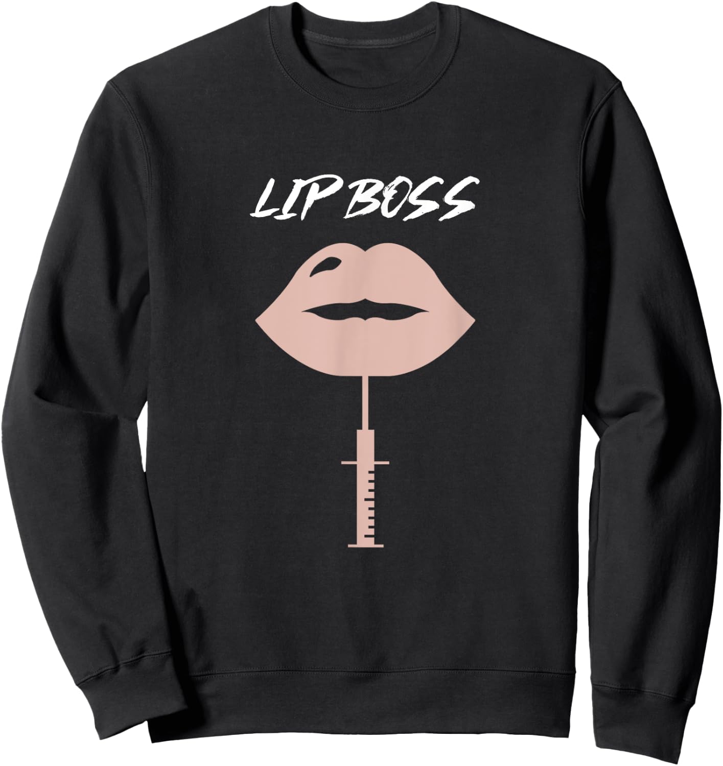 Lip Boss Aesthetic Nurse Injector Sweatshirt - Sweatshirt | Black