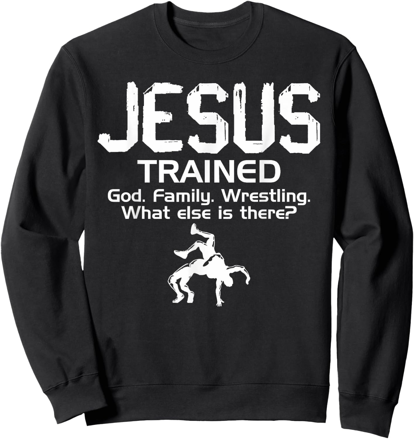 Vintage Jesus Trained Wrestling Women 2 Sweatshirt - Sweatshirt | Black
