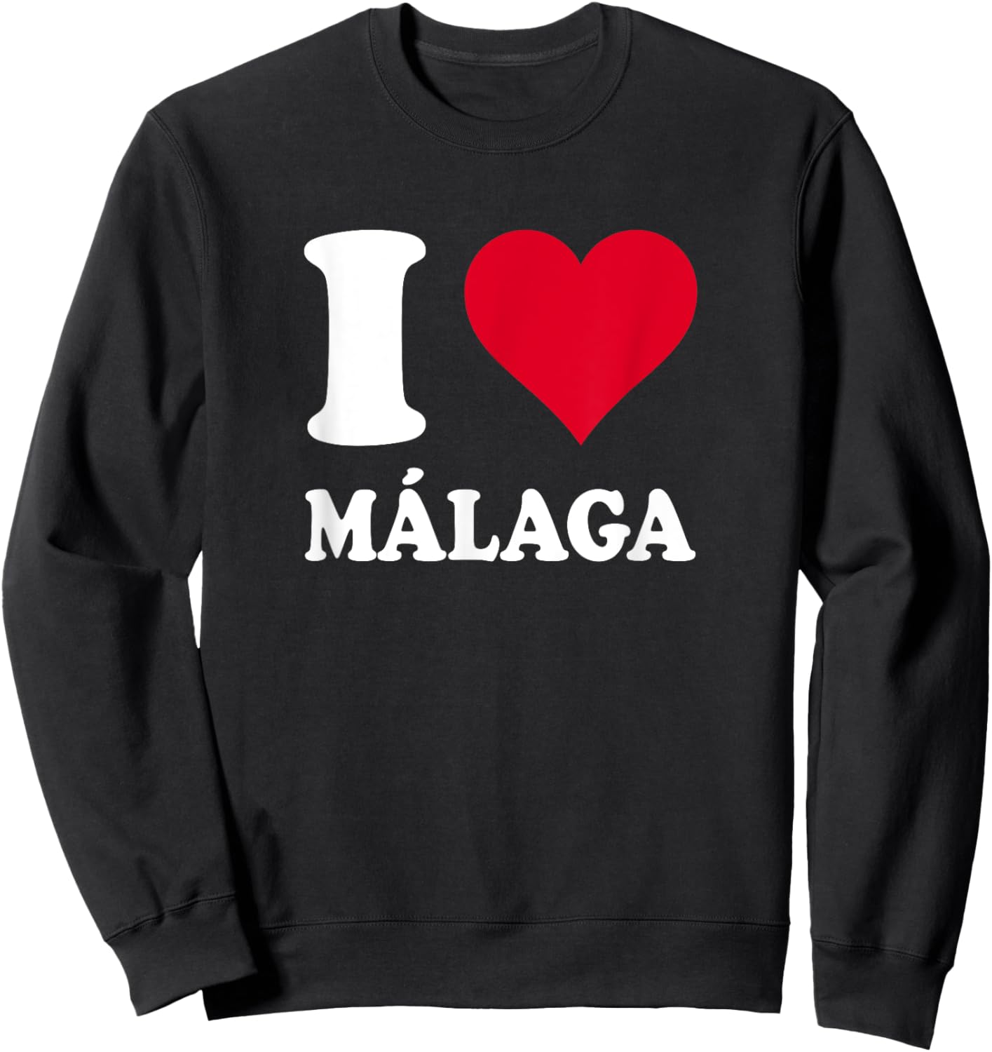 Red Heart I Love Málaga Sweatshirt - Sweatshirt | Black