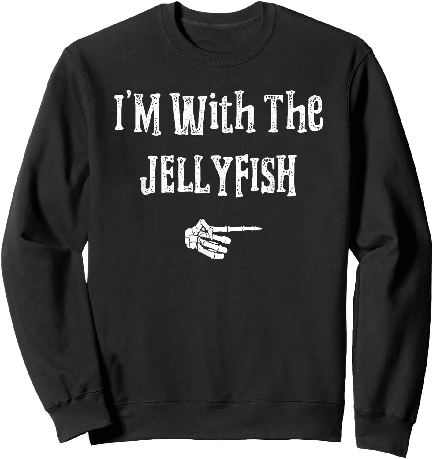 I'm with Jellyfish Halloween Costume Funny Couples Matching Sweatshirt - Sweatshirt | Black