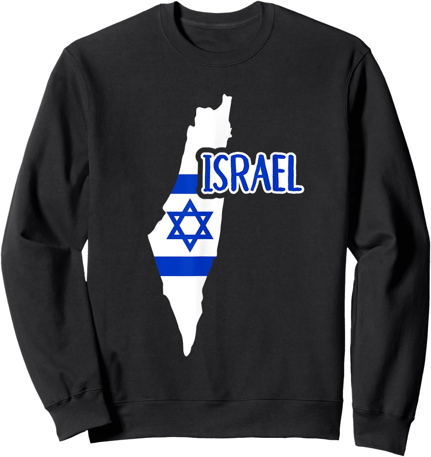 Israel map Sweatshirt - Sweatshirt | Black