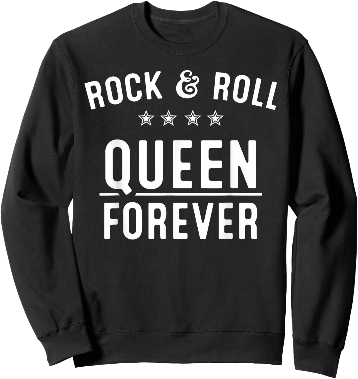 Funny Rock N Roll Queen Concert Gift Ladies Girls Sweatshirt - Sweatshirt | Black