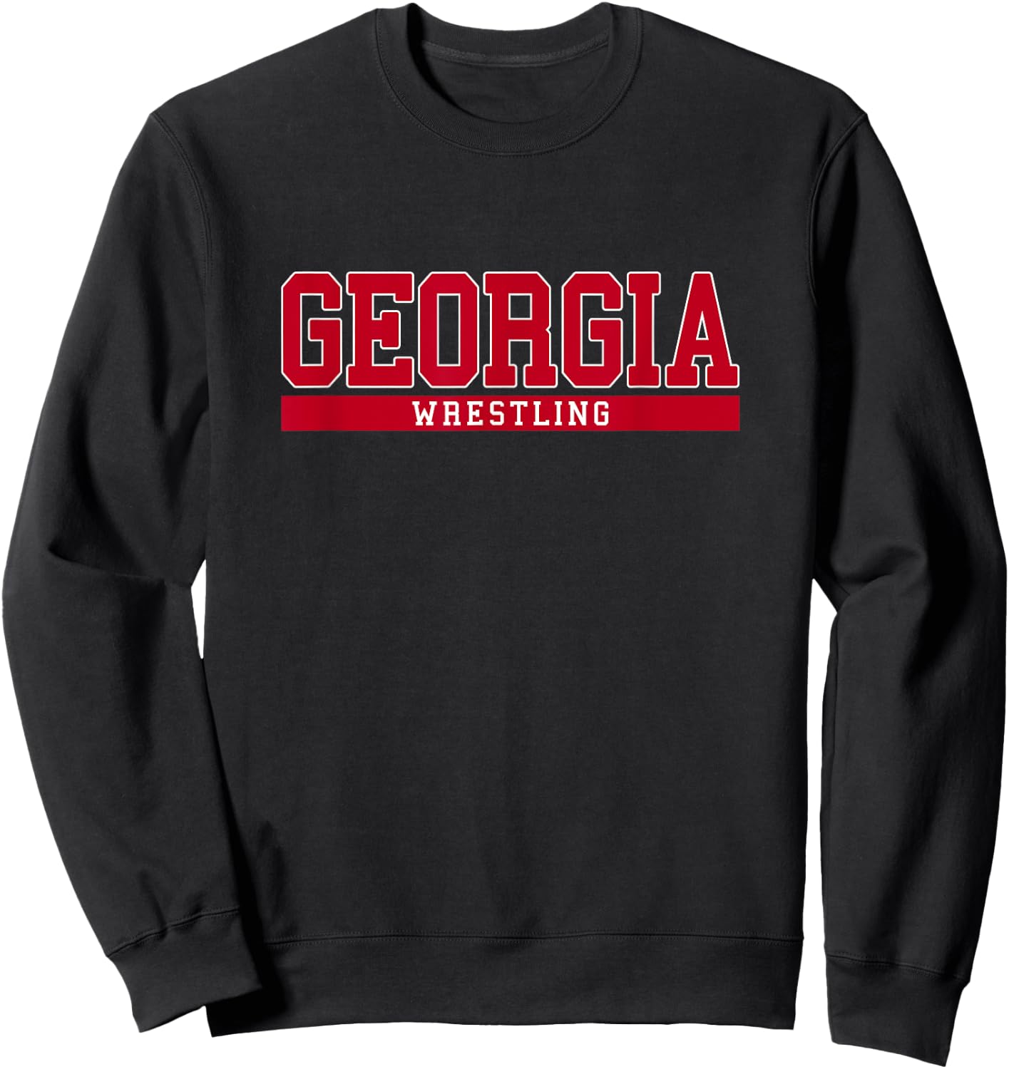 Georgia Wrestling - Black, -Adults, Short Sleeve, Small Sweatshirt - Sweatshirt | Black