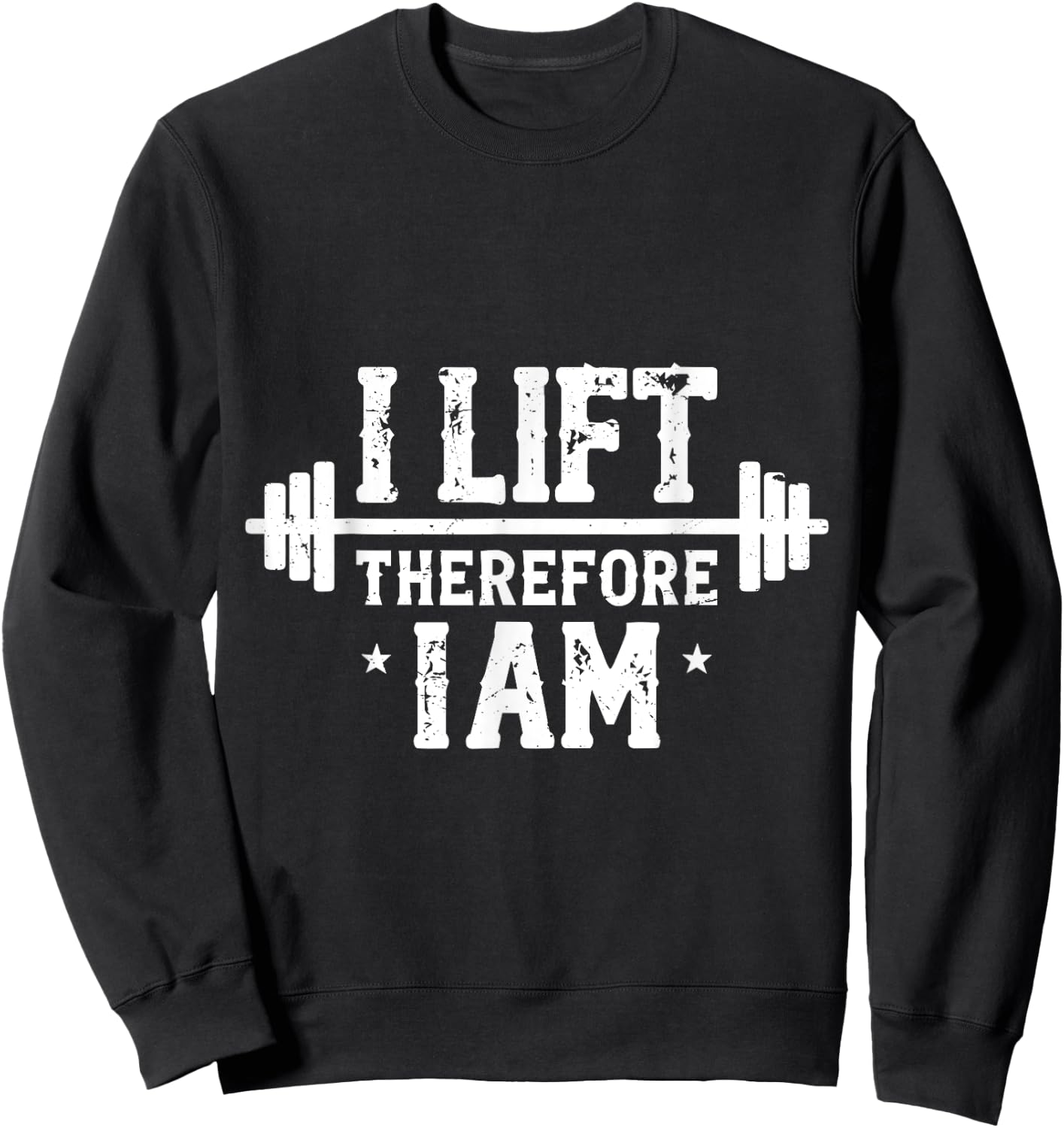 Funny Powerlkifting Barbell Weight Lifting Weightlifter Gym Sweatshirt - Sweatshirt | Black
