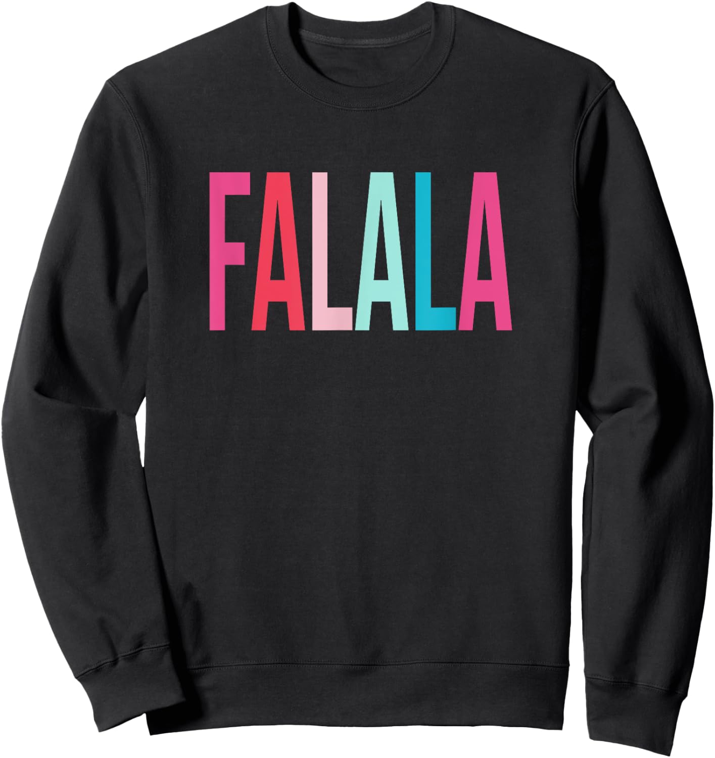 Girls Falala Colorful Christmas Sweatshirt - Sweatshirt | Black