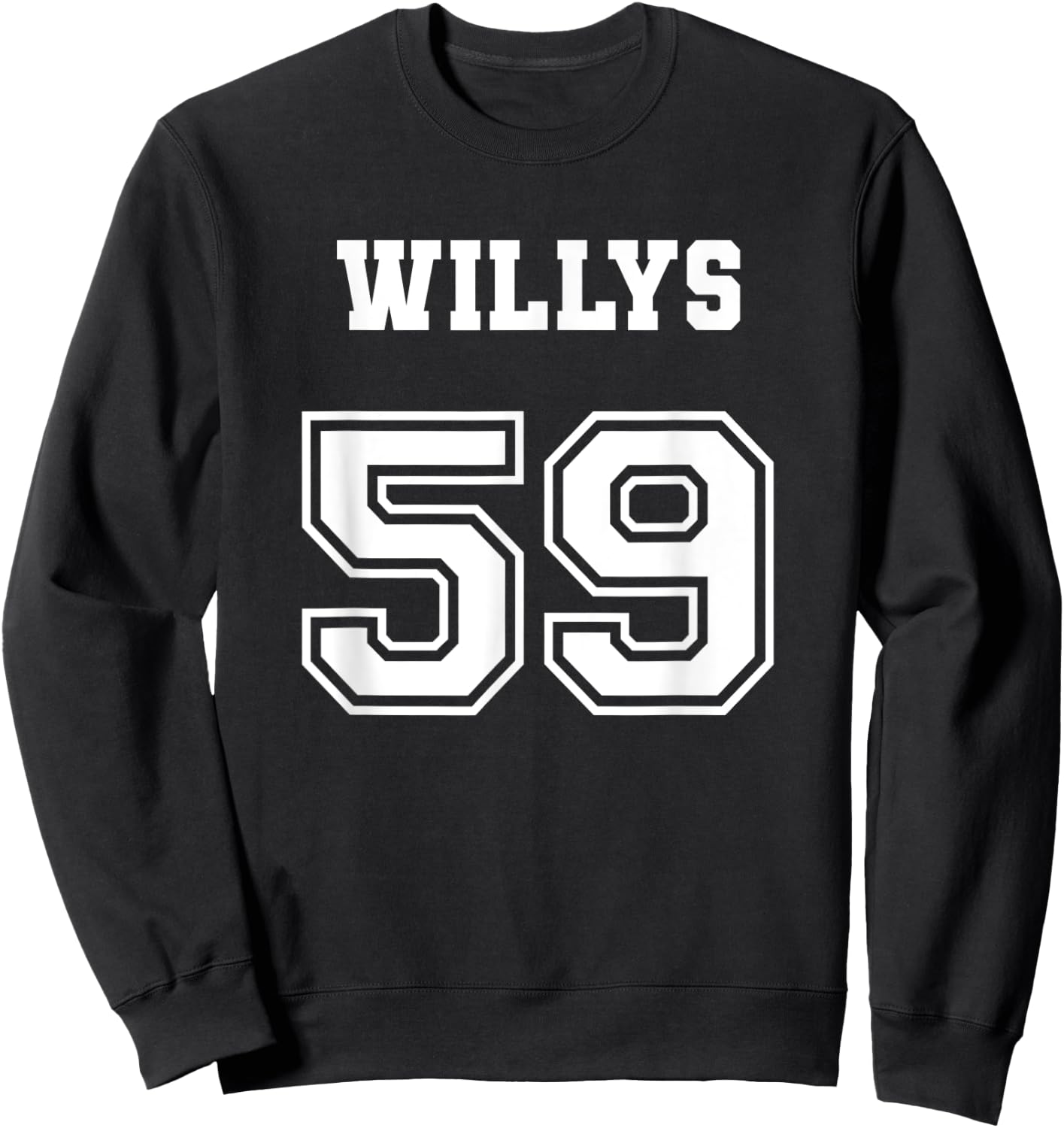 Jersey Style 59 1959 Willys 4x4 Vintage MB Army Truck Car Sweatshirt - Sweatshirt | Black