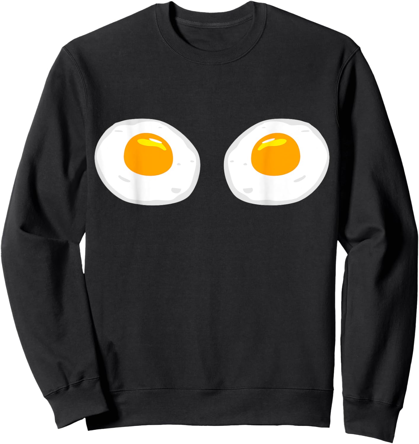 Fried Egg Bra Bikini Eggs Funny Fried Egg Costume Sweatshirt - Sweatshirt | Black