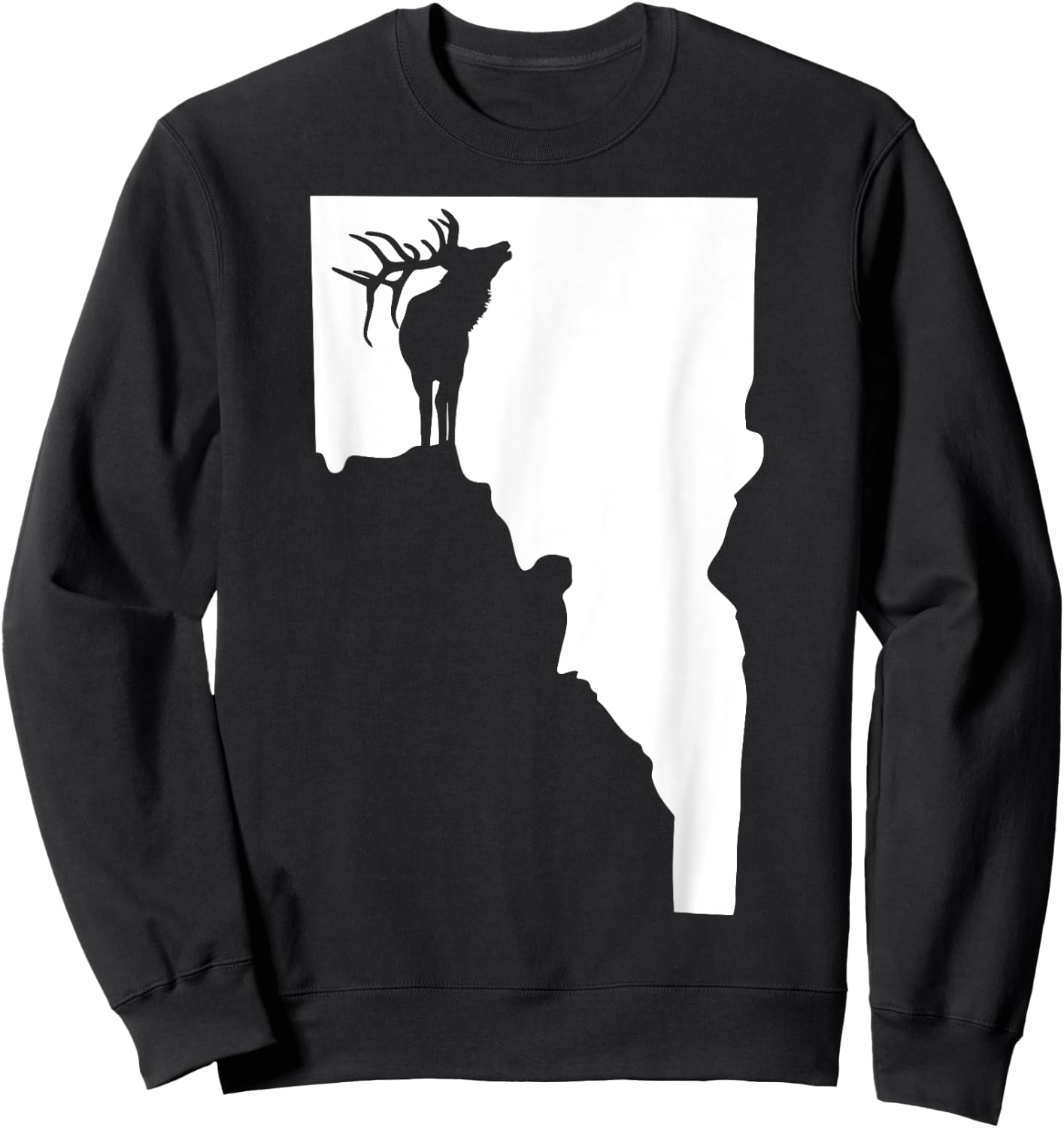Upside Down Idaho Elk Sweatshirt - Sweatshirt | Black