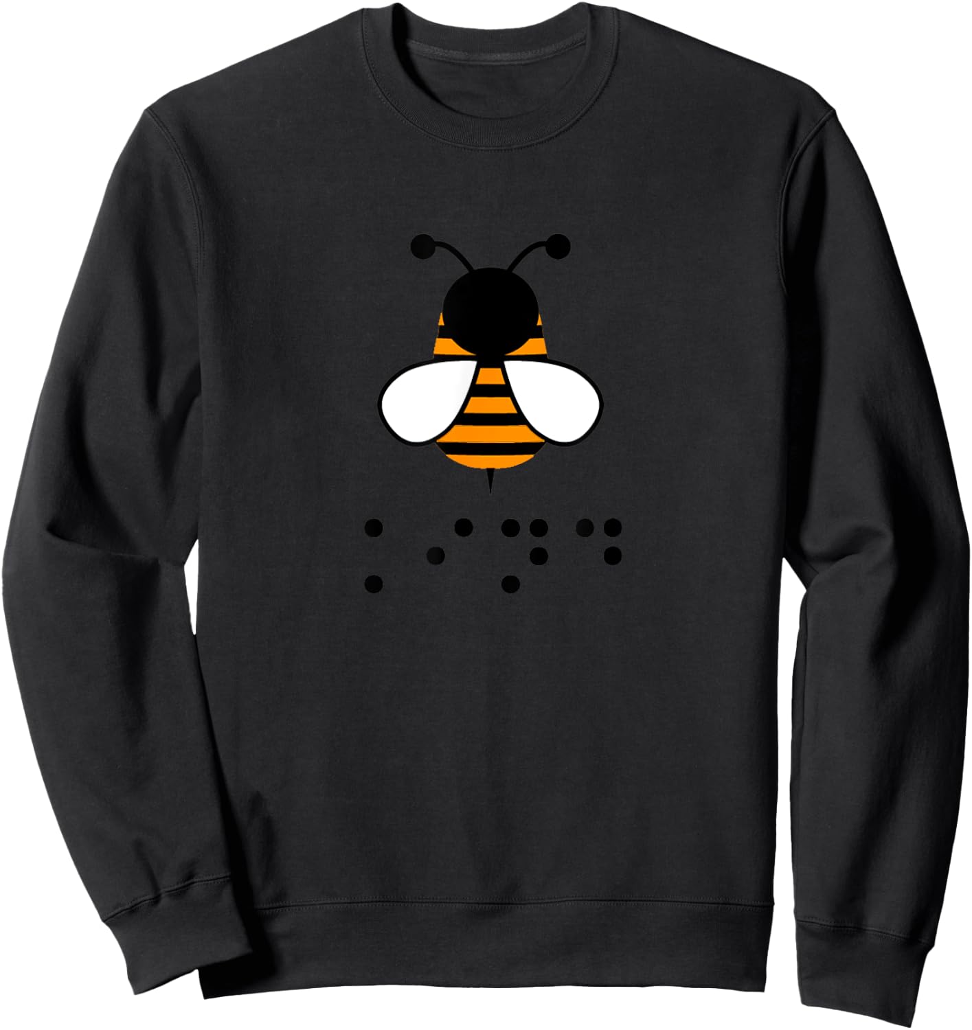 Blind People Awareness Bee Kind Be Kind In Braille Sweatshirt - Sweatshirt | Black