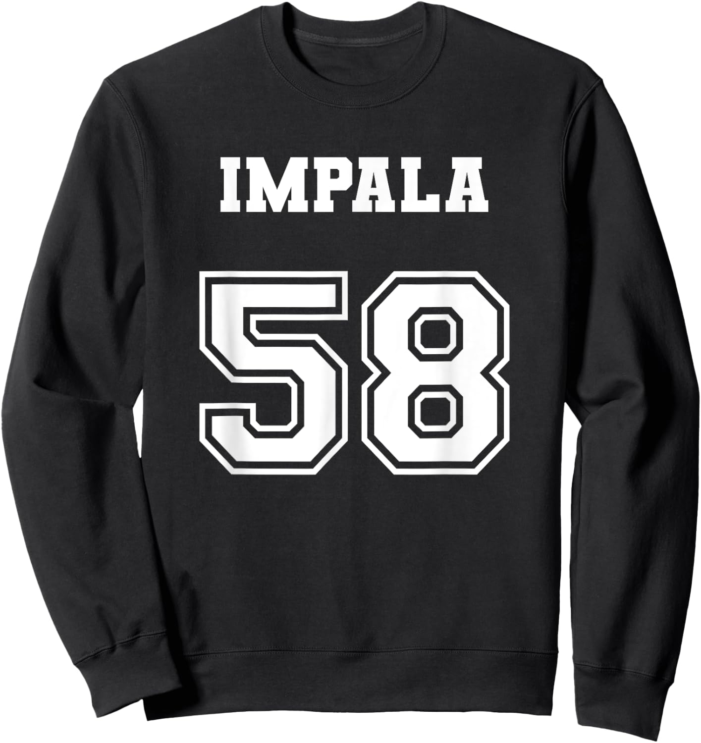 Jersey Style Impala 58 1958 Old School Lowrider Sweatshirt - Sweatshirt | Black