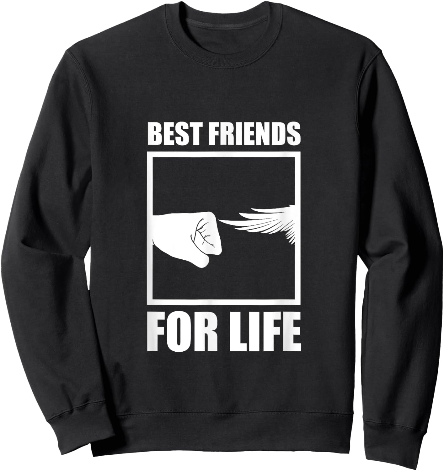 Best friends for life - wing parrot budgerigar Sweatshirt - Sweatshirt | Black