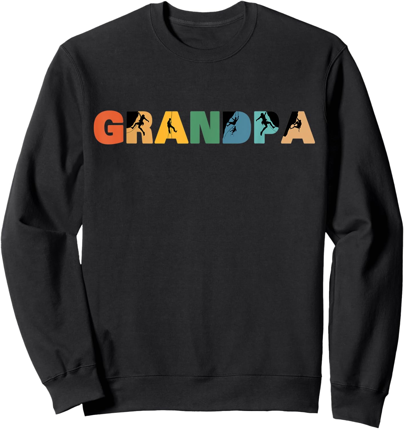 Rock Climbing Grandpa Shirt, Gramps Rock Climbing Sweatshirt - Sweatshirt | Black