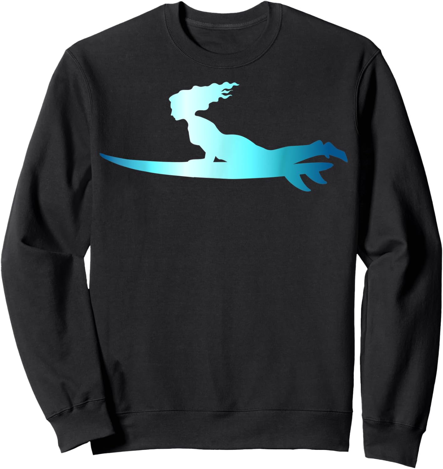 Surfing Wave Riding Boarding Surfboard Surfer Sweatshirt - Sweatshirt | Black