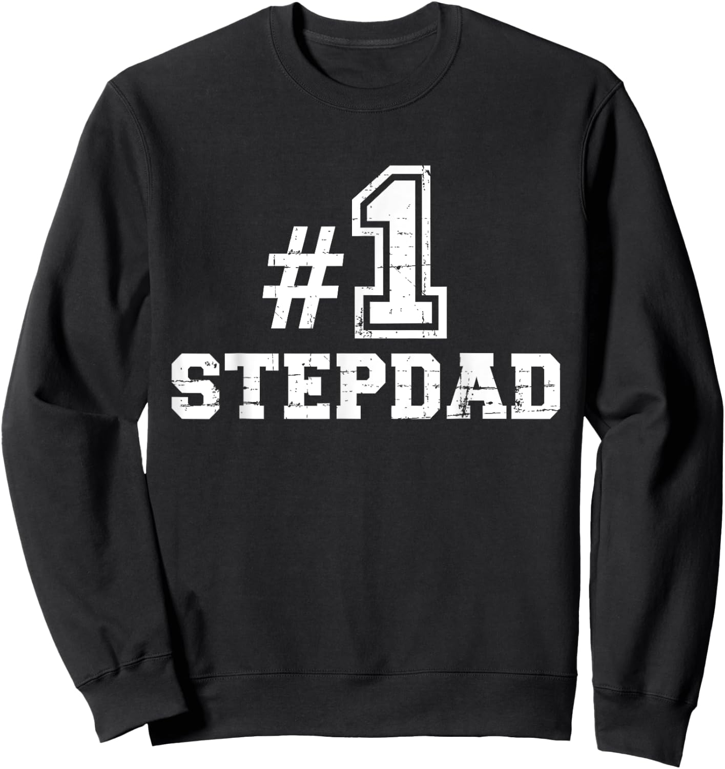 Number one No. 1 stepdad Sweatshirt - Sweatshirt | Black
