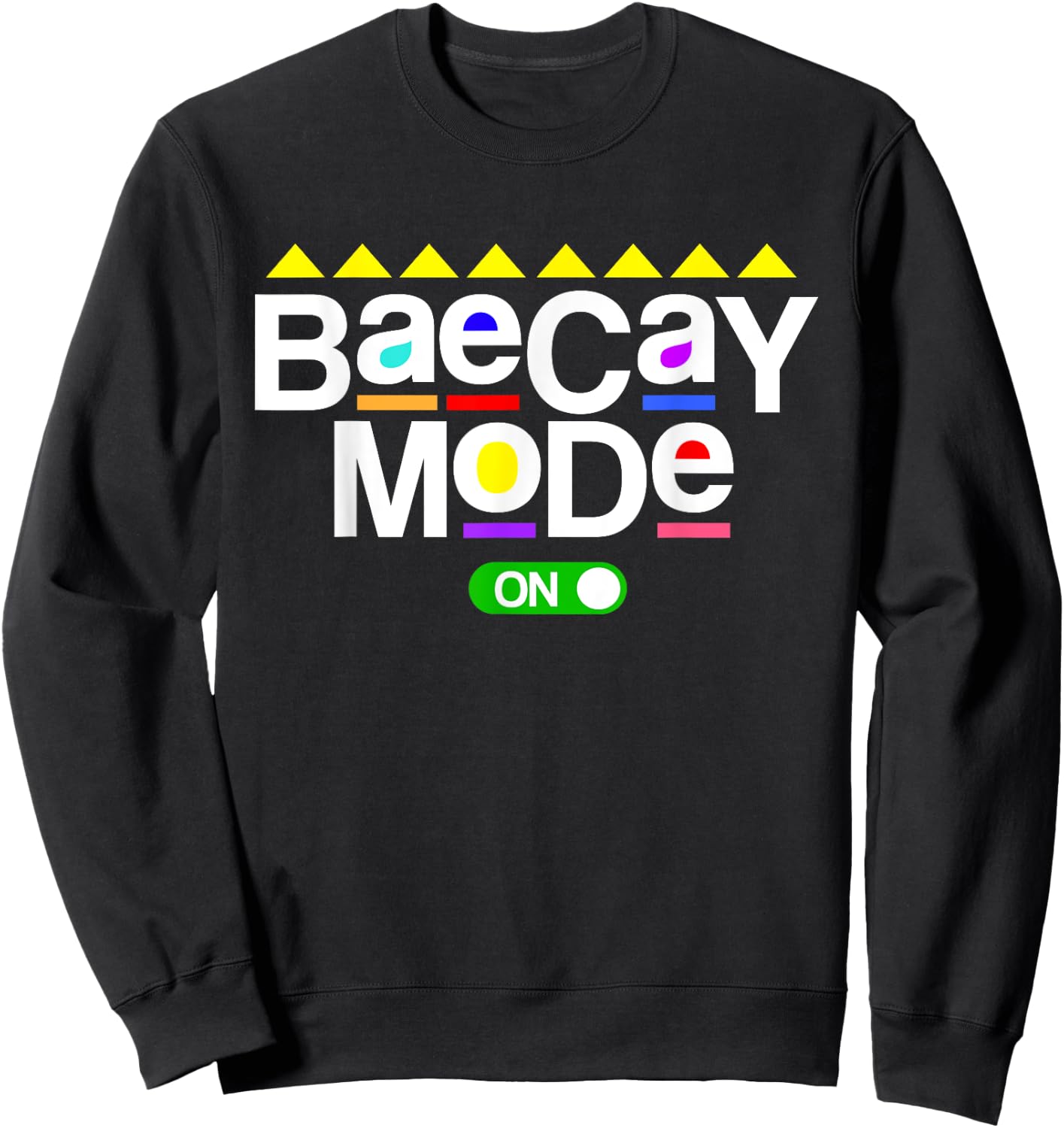 Baecay Mode Vacation Boyfriend Girlfriend 80's 90's Sweatshirt - Sweatshirt | Black