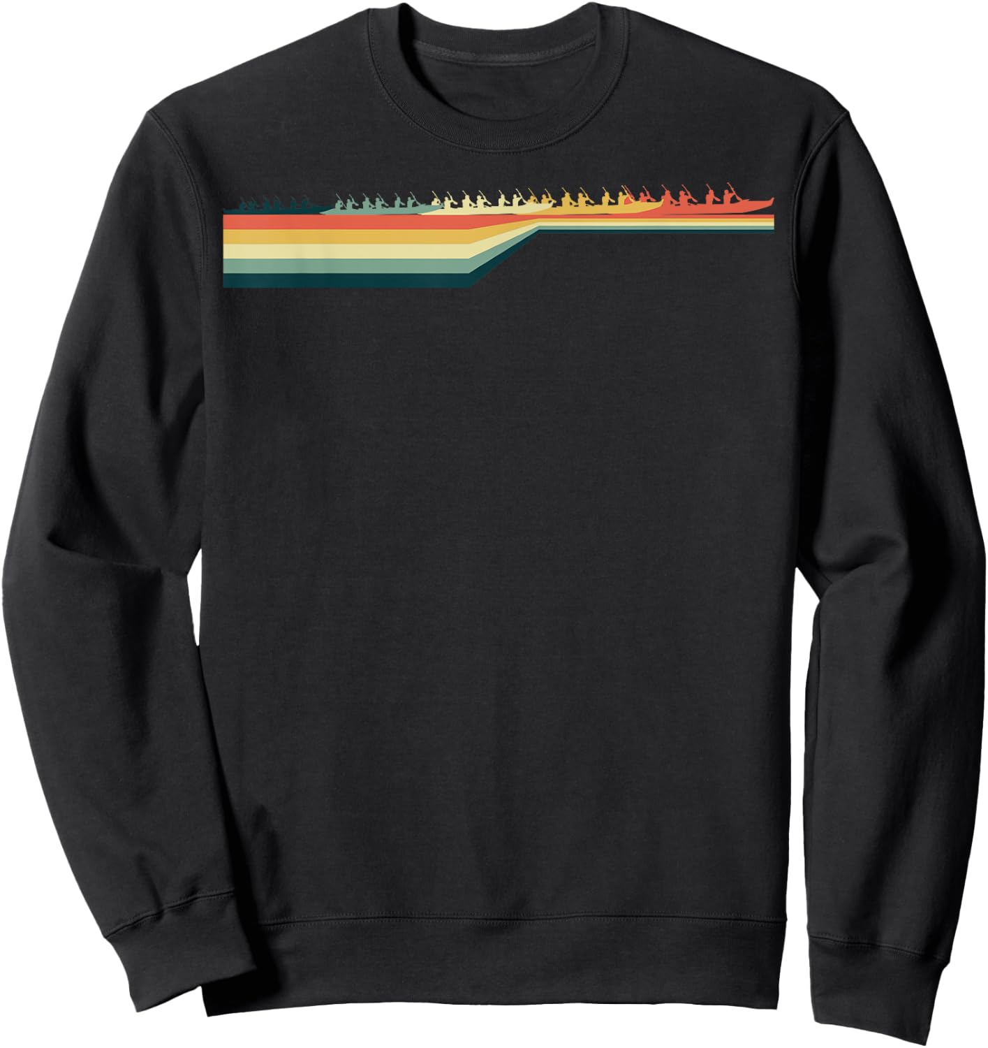 OUTRIGGER CANOEING Funny Gift Vintage Retro Sweatshirt - Sweatshirt | Black
