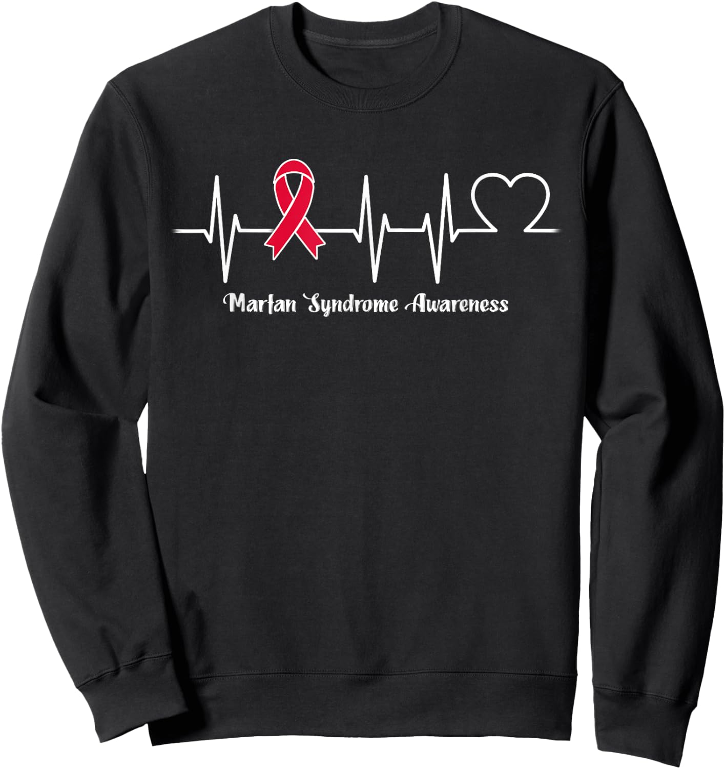 Heartbeat Marfan Syndrome Warrior Sweatshirt - Sweatshirt | Black
