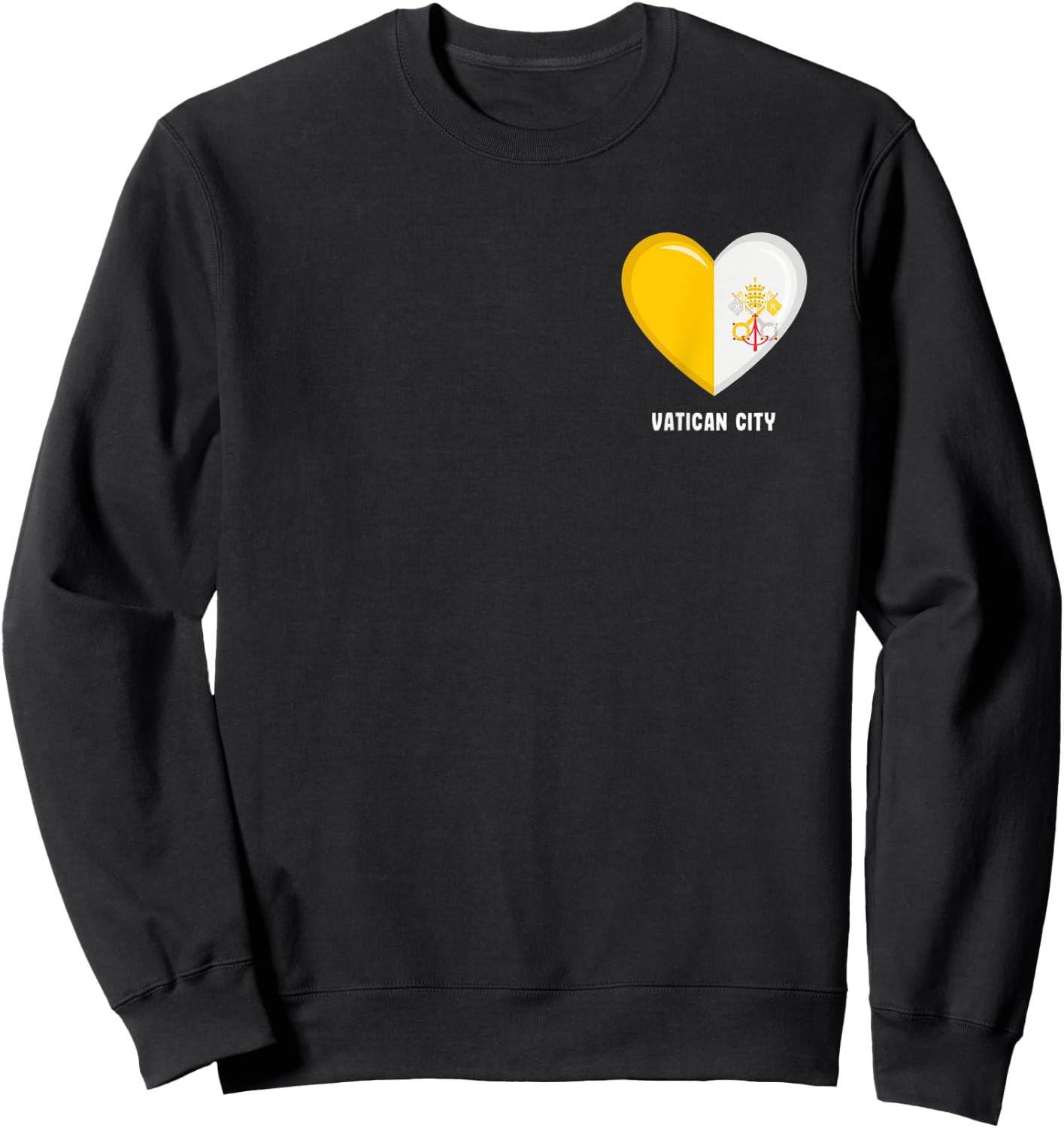 Vatican City Flag Shirt | Citizen of the Holy See Sweatshirt - Sweatshirt | Black