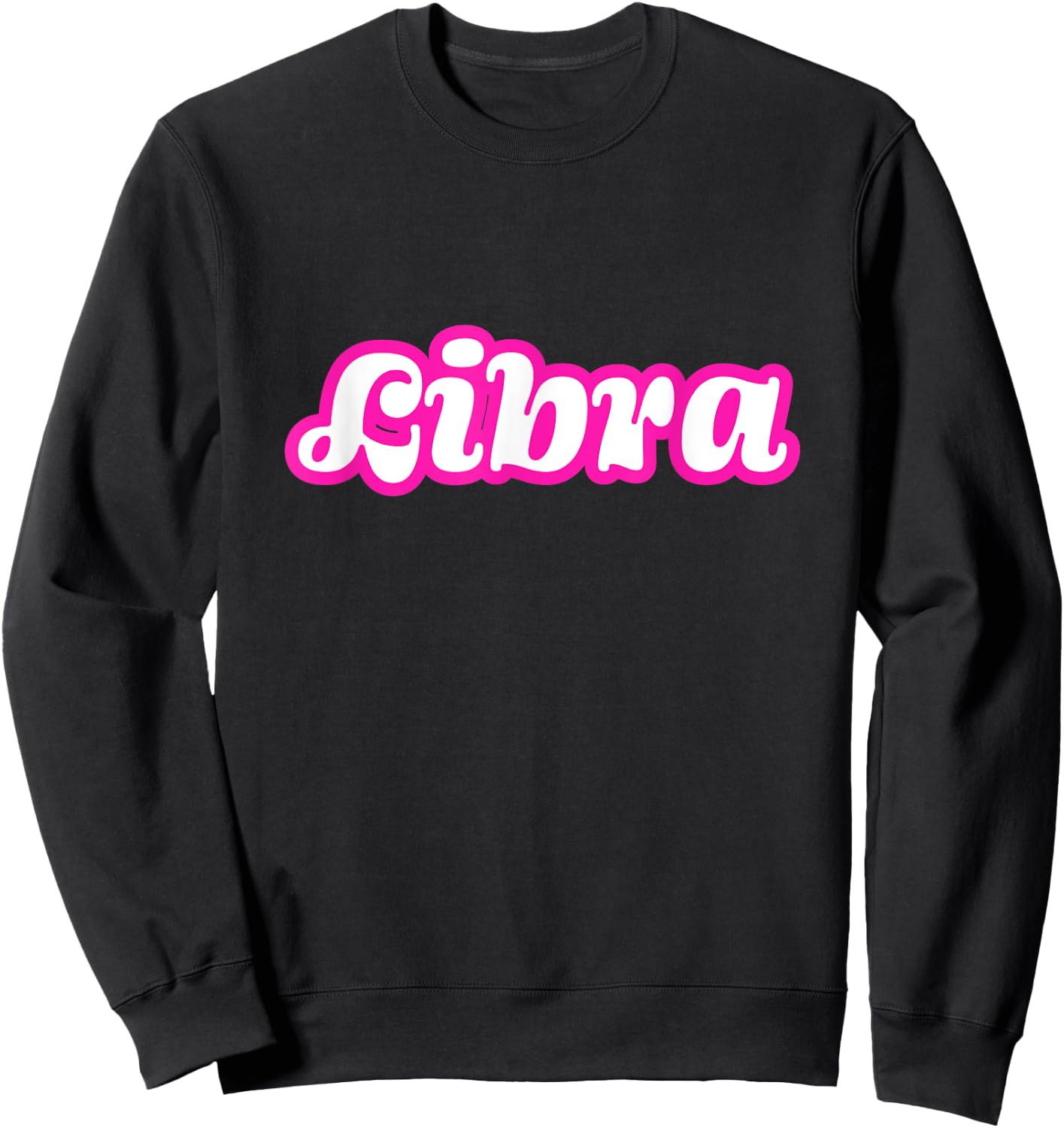 Libra zodiac retro hot pink astrology Sweatshirt - Sweatshirt | Black