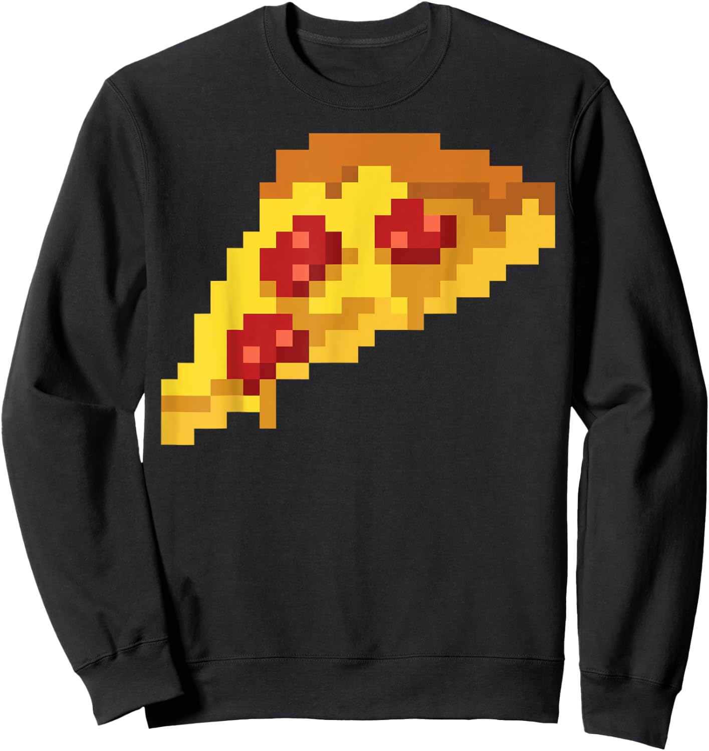 Pixel Pizza 80s Video Game Retro 8-bit Halloween Costume Sweatshirt - Sweatshirt | Black