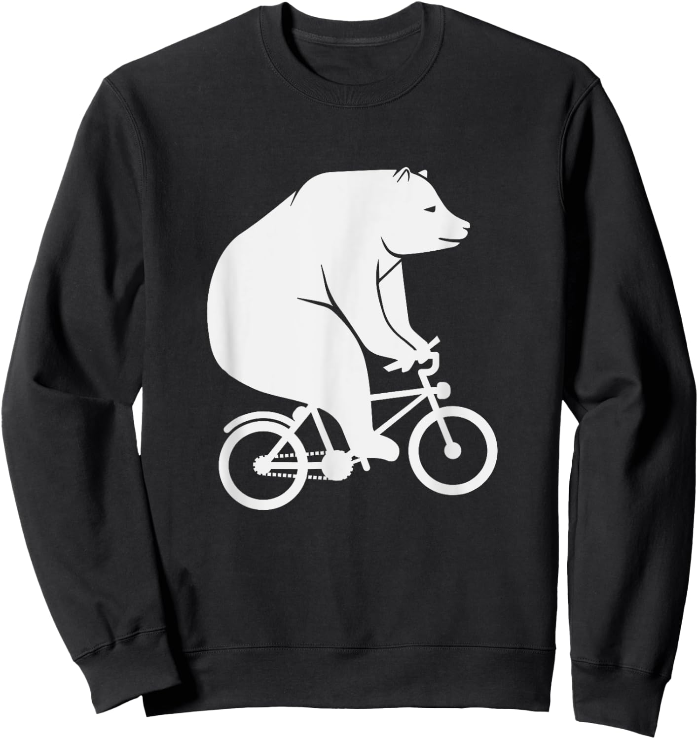 Animal Cyclist Toddlers Kids Gift Bear Cycling Bicycle Sweatshirt - Sweatshirt | Black