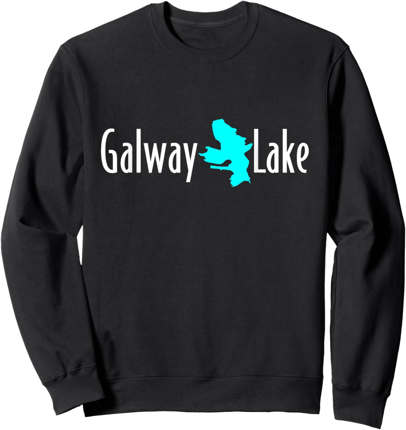Minimalist Galway Lake - New York Sweatshirt - Sweatshirt | Black