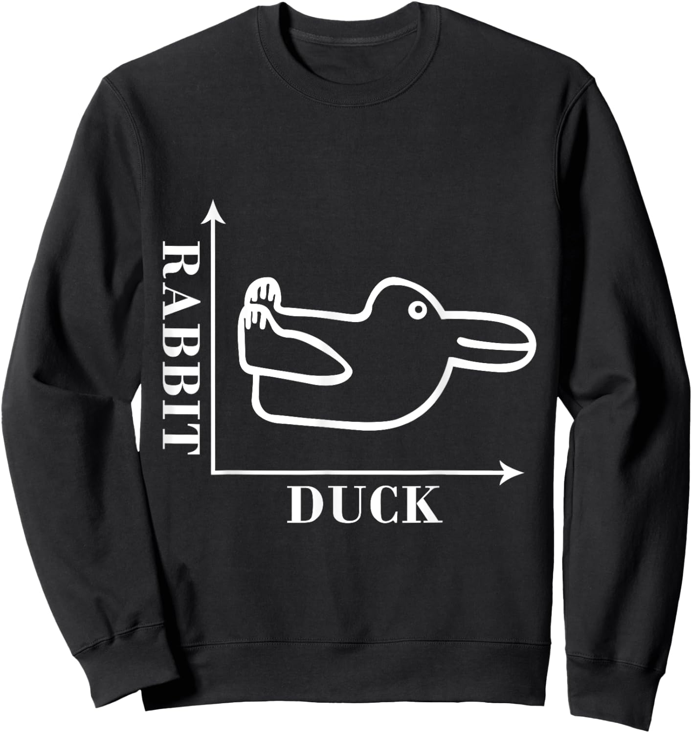 Philosophy Wittgenstein Rabbit Duck Illusion Sweatshirt - Sweatshirt | Black