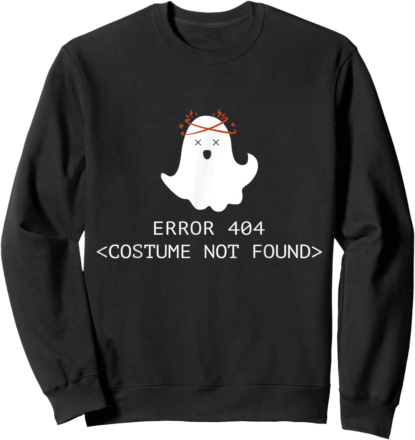 Error 404 Costume Not Found Halloween Coding Costume Sweatshirt - Sweatshirt | Black