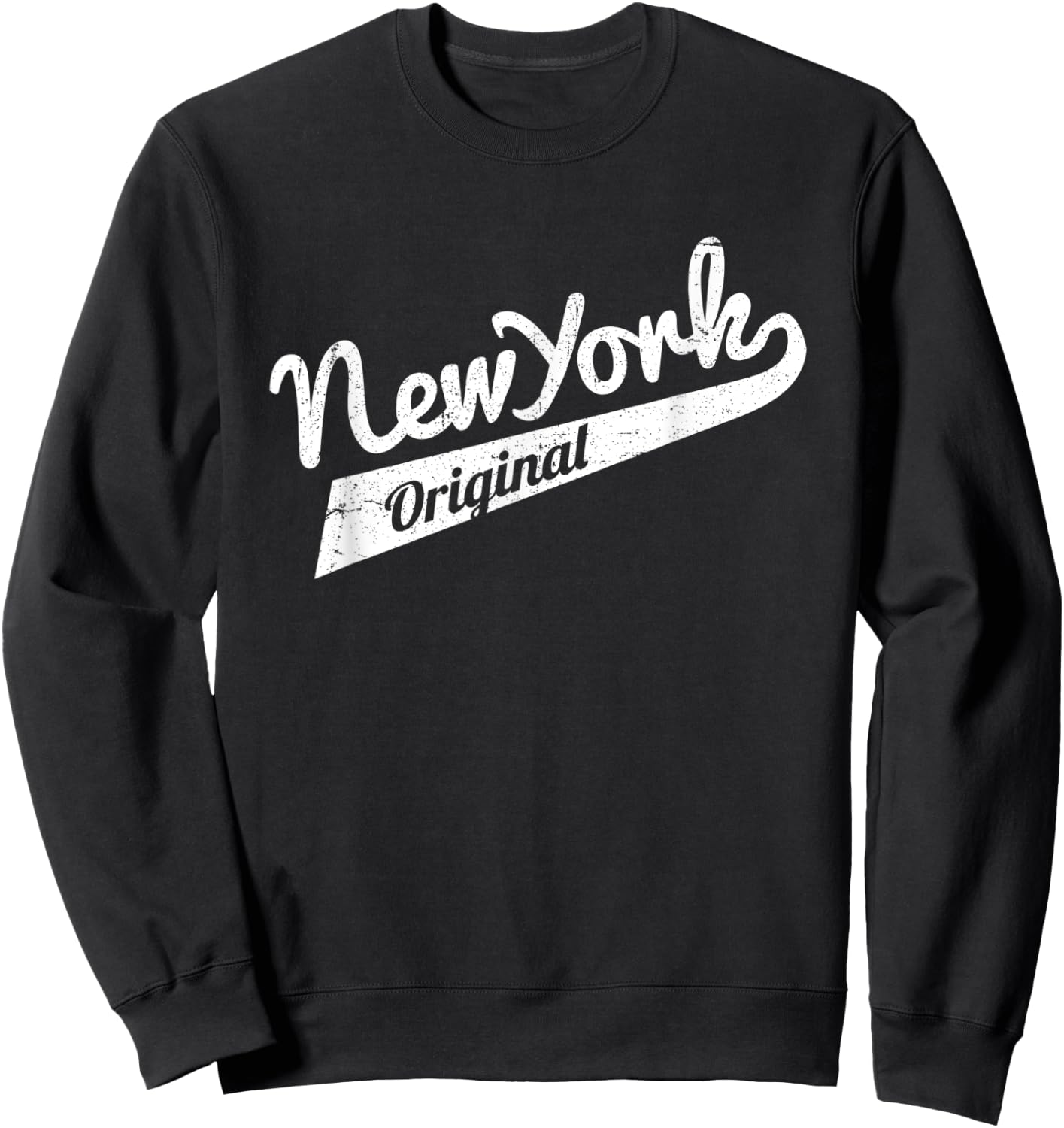 Vintage New York Original Men Women Jersey Style Sweatshirt - Sweatshirt | Black