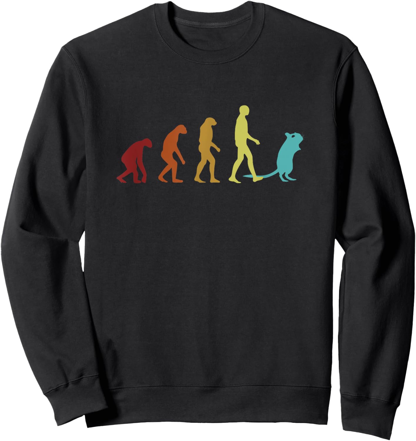 Degu Evolution Rodent Octodon Hystricomorpha Common Degu Sweatshirt - Sweatshirt | Black
