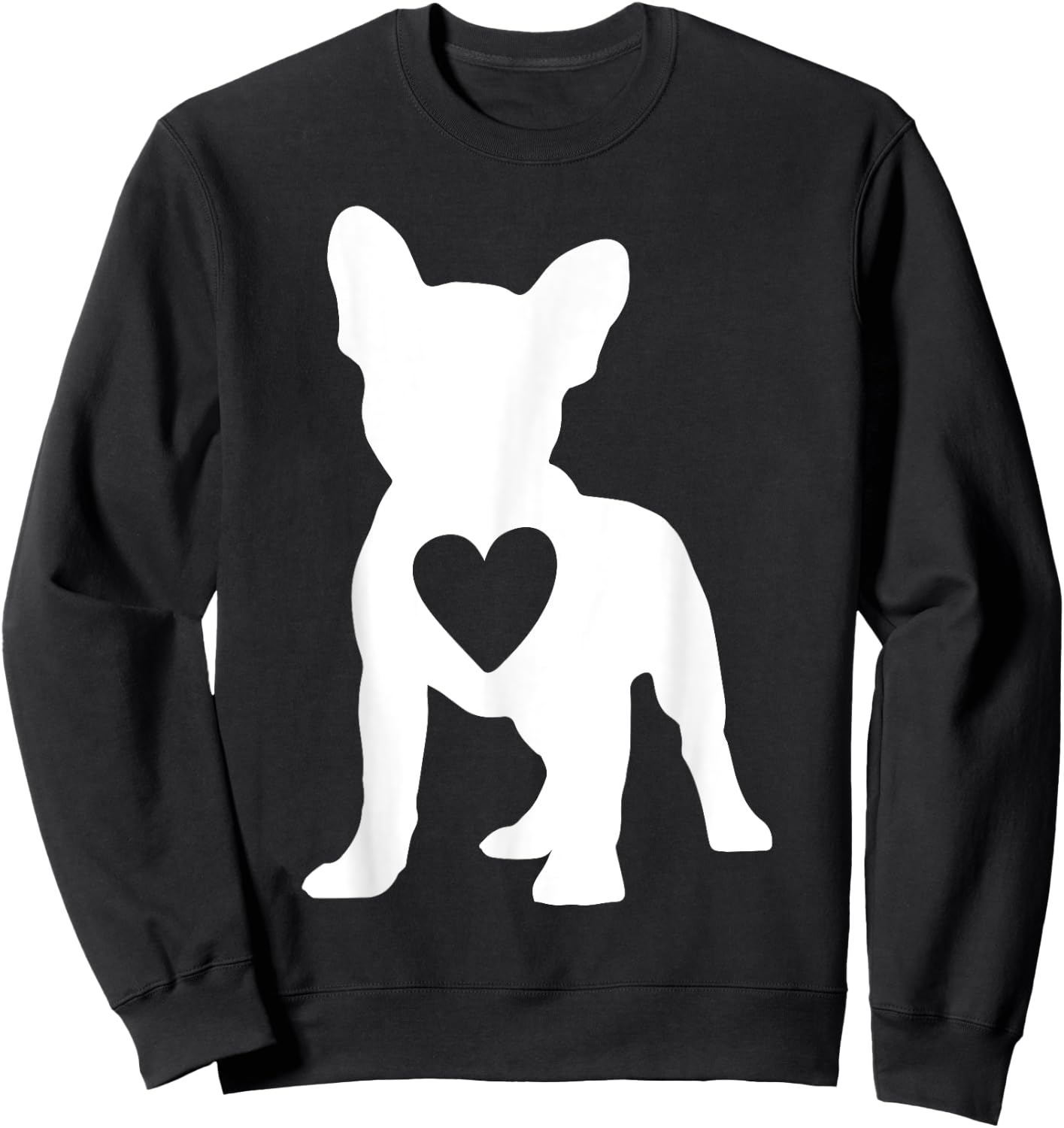 Love Frenchie Dogs Heart French Bulldog Dog Owner Gift Ideas Sweatshirt - Sweatshirt | Black