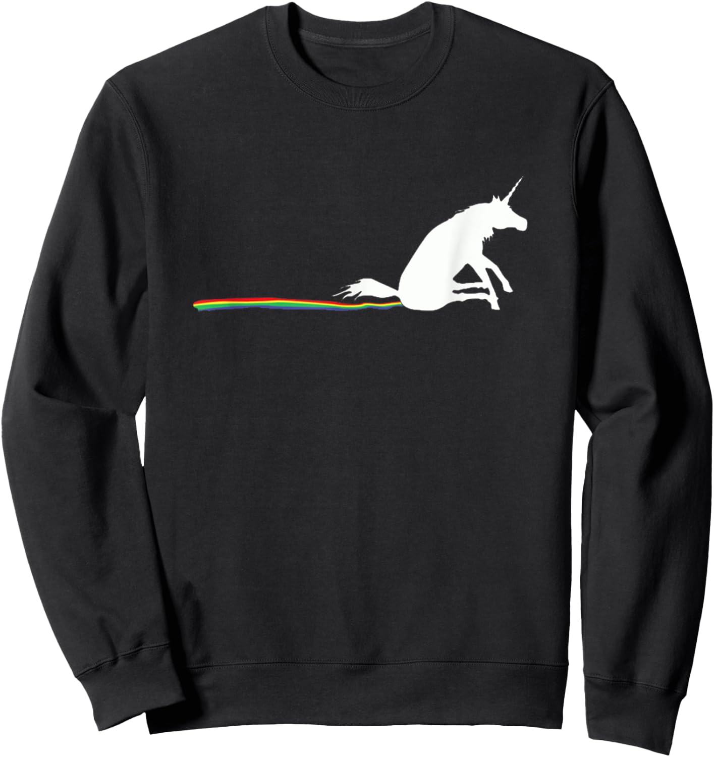 Unicorn Trail Rainbow Poop Sweatshirt - Sweatshirt | Black