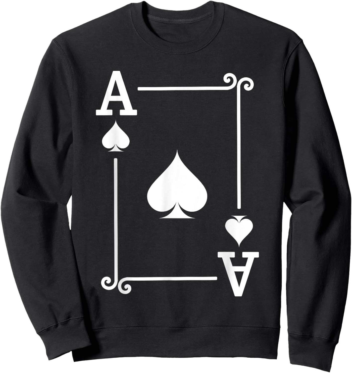 Playing Cards - Matching Spades Card Suits - Ace Card Sweatshirt - Sweatshirt | Black