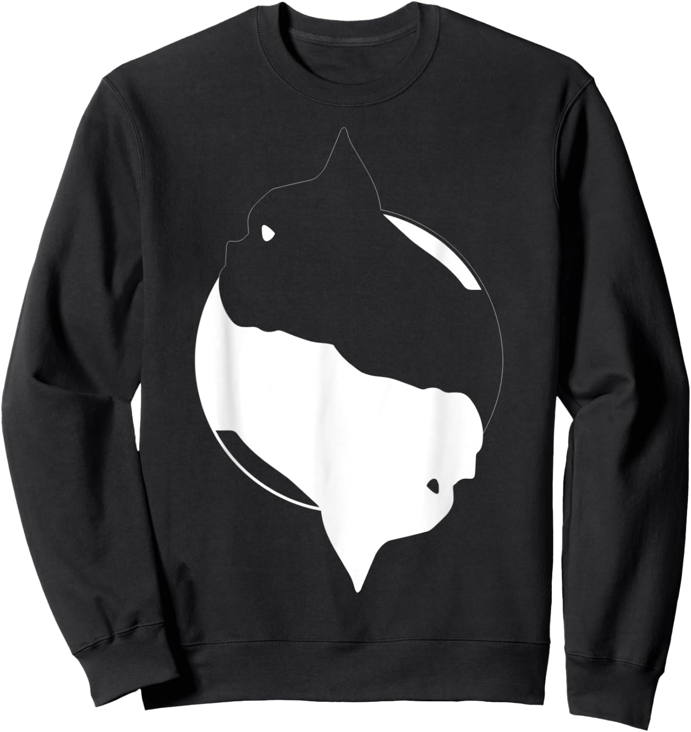 Yin Yang French Bulldog Funny Frenchie Symbol Meditation Sweatshirt - Sweatshirt | Black