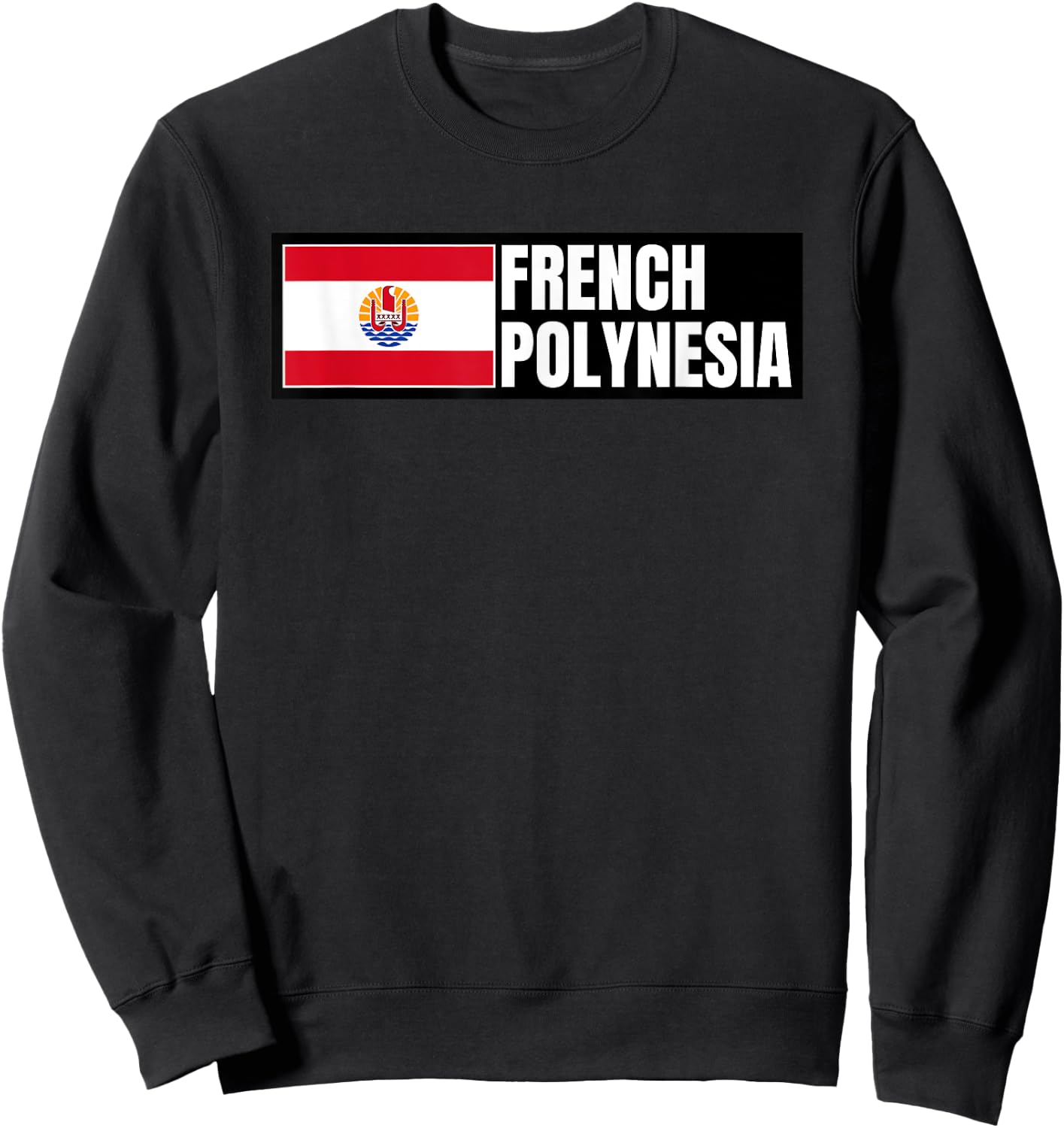 French Polynesia Flag Sweatshirt - Sweatshirt | Black