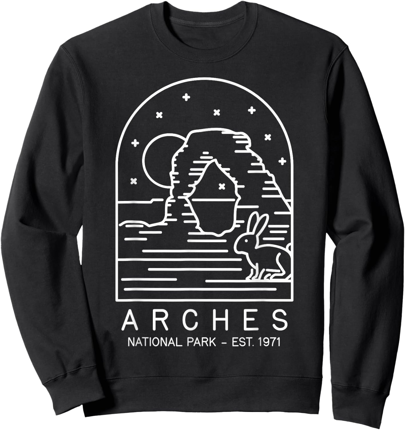 Arches National Park 1929 1971 Moab Utah Sweatshirt - Sweatshirt | Black