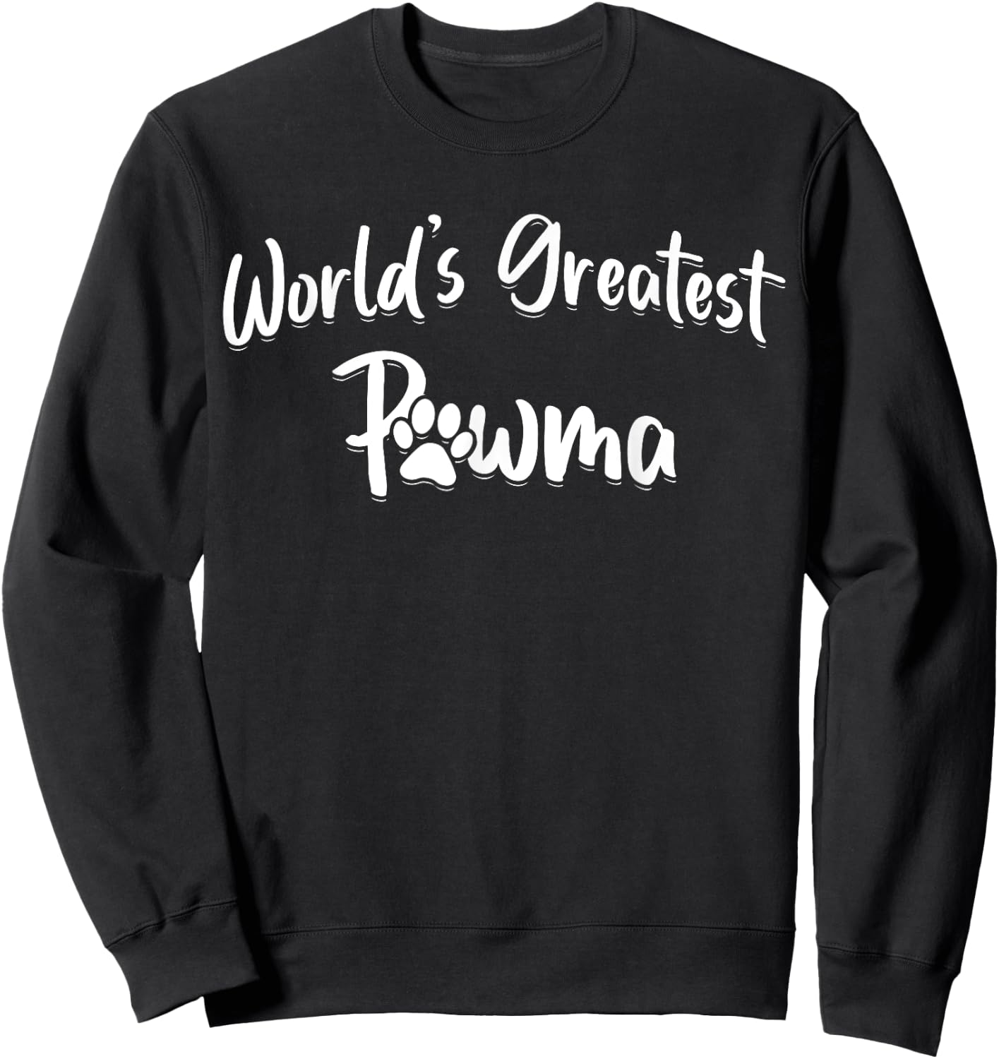 Dog Grandma Shirt Worlds Greatest Pawma Mothers Day Gifts Women Girls Kids Sweatshirt - Sweatshirt | Black