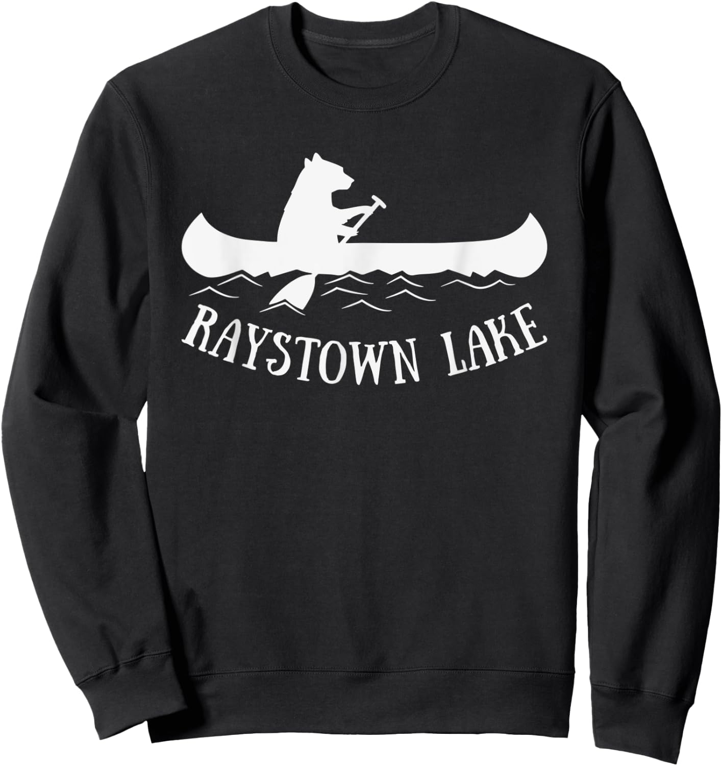 Raystown Lake Pennsylvania Bear Canoe gift Sweatshirt - Sweatshirt | Black