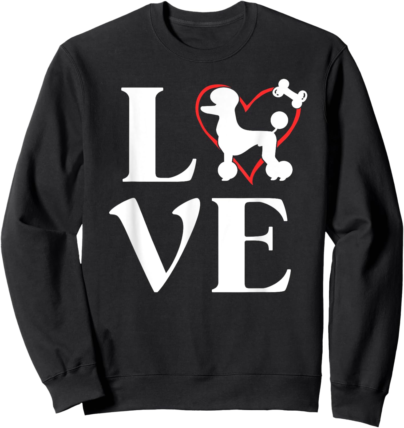 Poodle Gifts Love Dogs Dog Mama Sweatshirt - Sweatshirt | Black