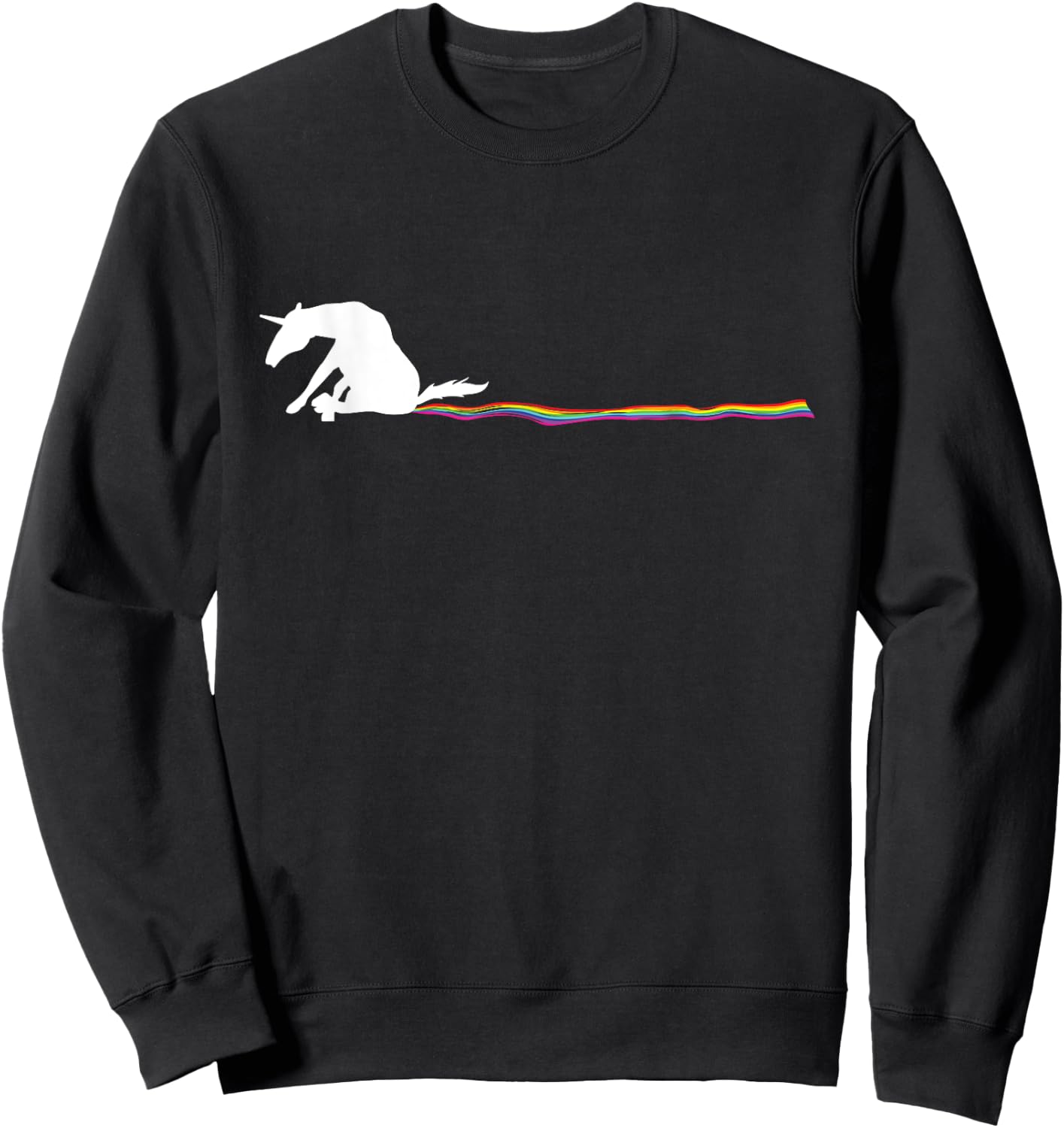 Funny unicorn dog rainbow track Women Sweatshirt - Sweatshirt | Black