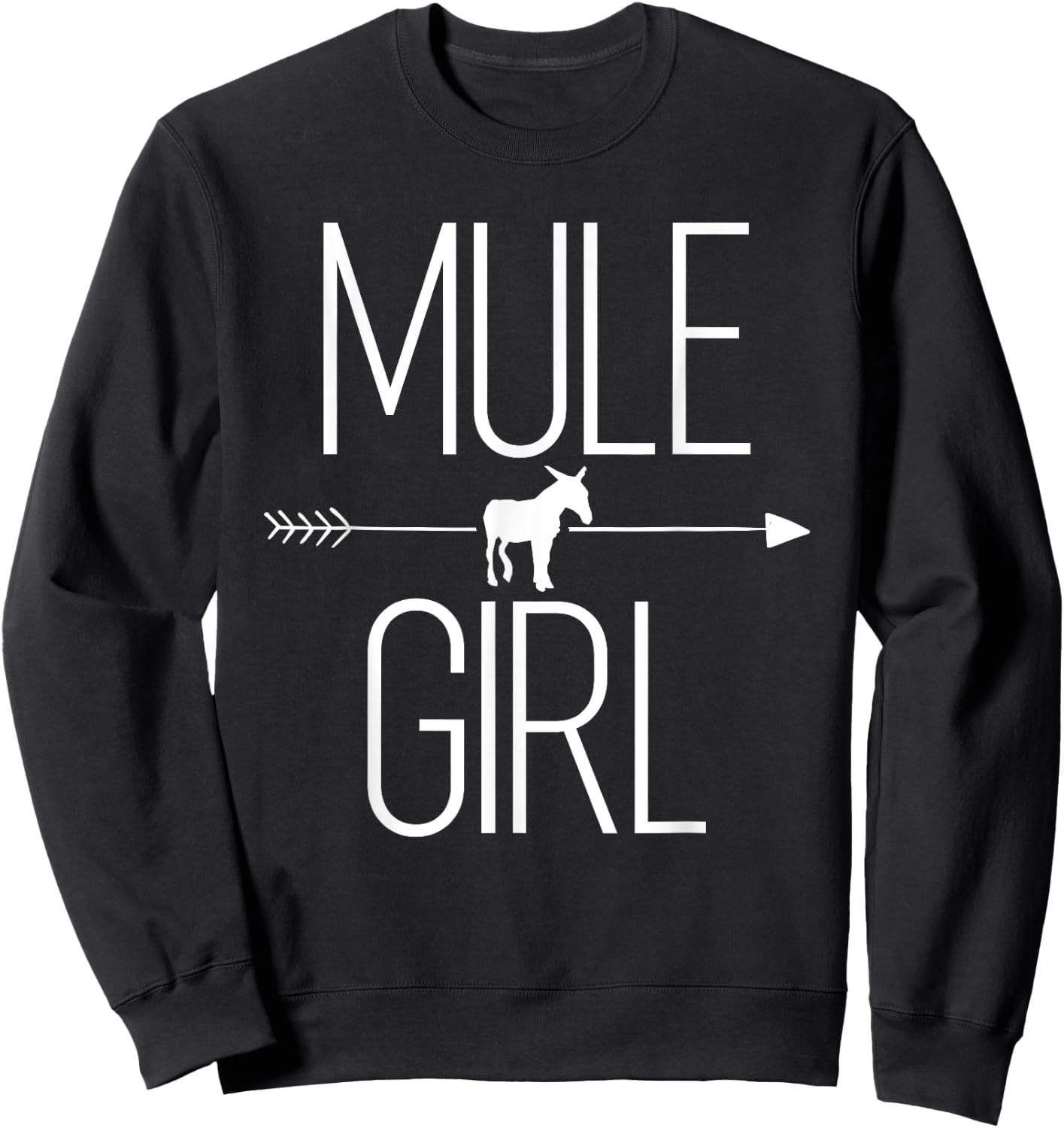 Mule Girl Gift Donkey Horse Hybrid Lover Sweatshirt - Sweatshirt | Black